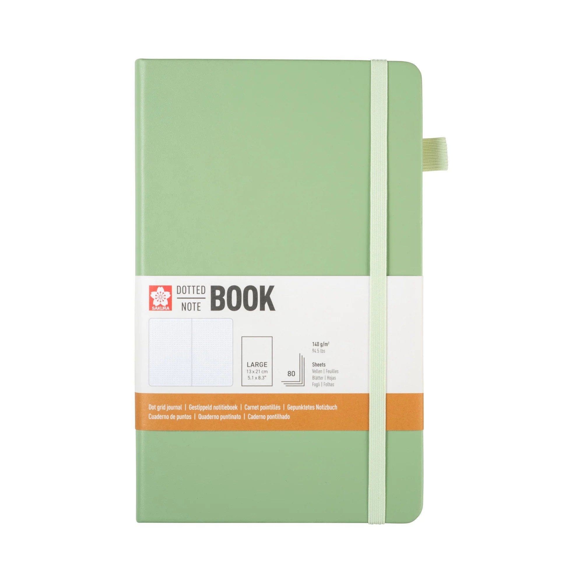 Sakura Notizbuch Sakura Notizbuch ca. A5 punktraster, pale patina Hardcover
