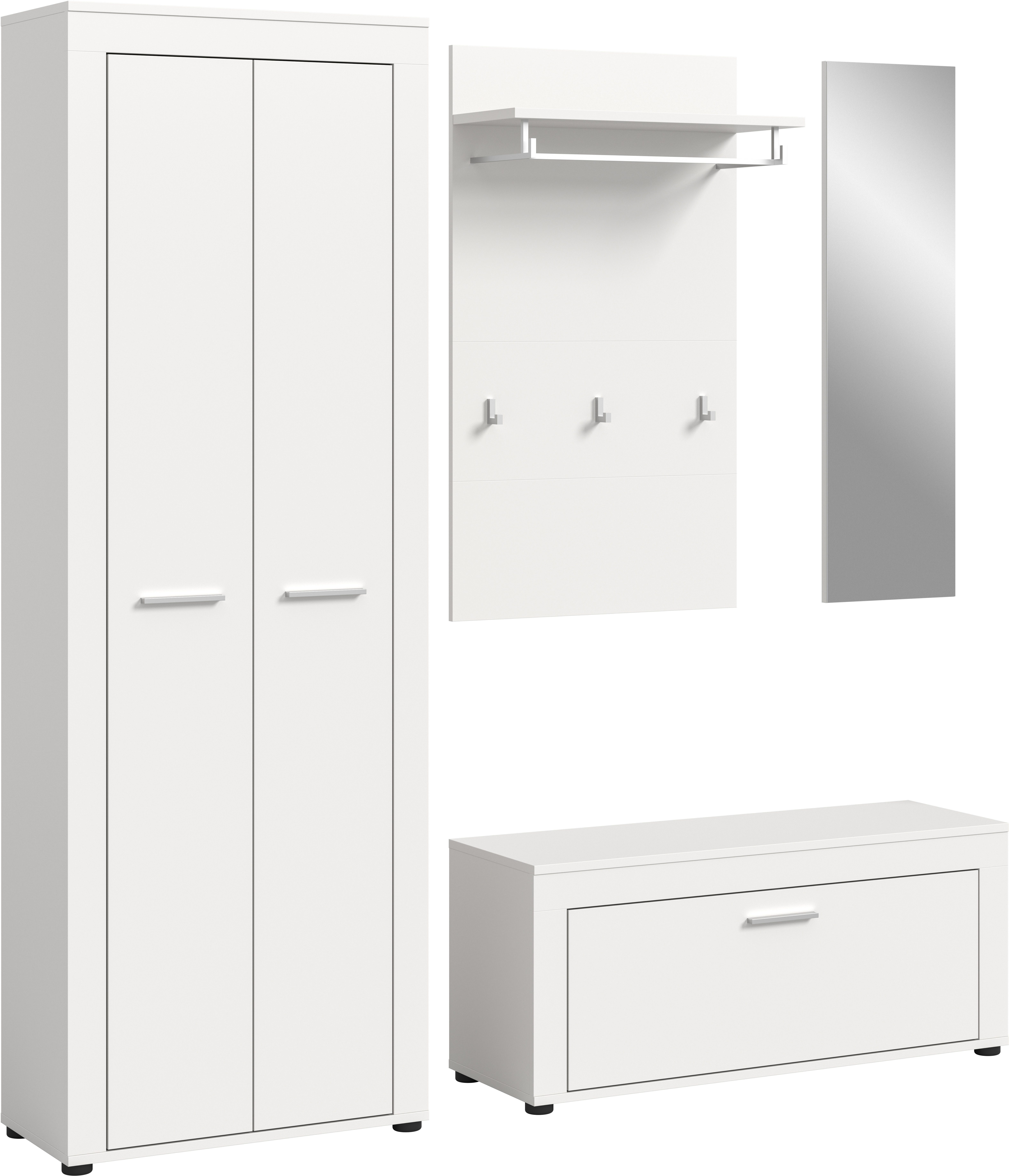 INOSIGN Garderoben-Set Aosta, (Set, 4-St), Aosta, günstig online kaufen