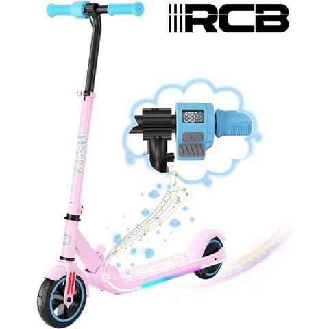 RCB TECH Miniscooter für Kinder, max. 16 km/h, Verstellbarer Geschwindigkeit und Höhe