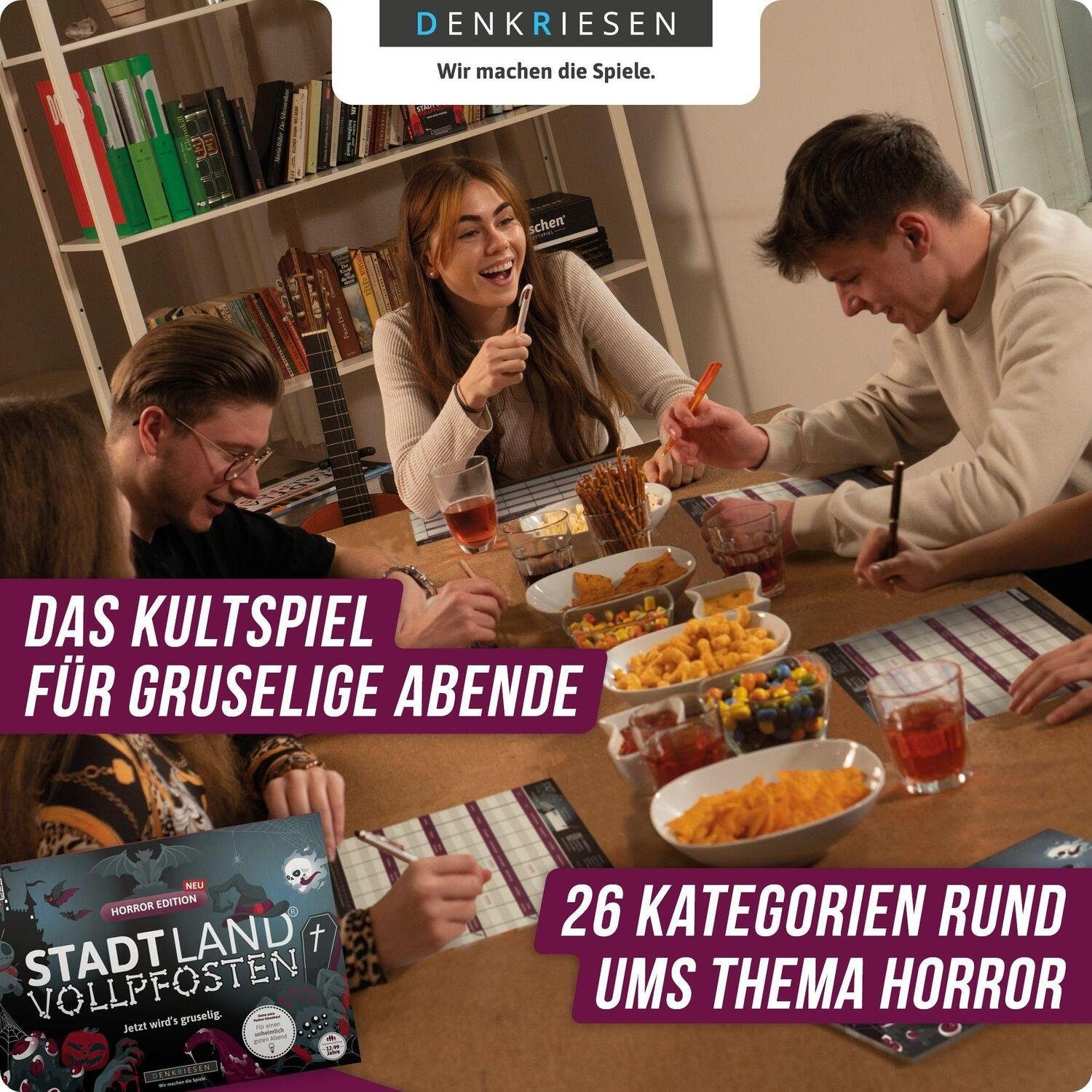 Spiel, "Jetzt - wird's Denkriesen STADT VOLLPFOSTEN® - LAND gruselig." EDITION HORROR