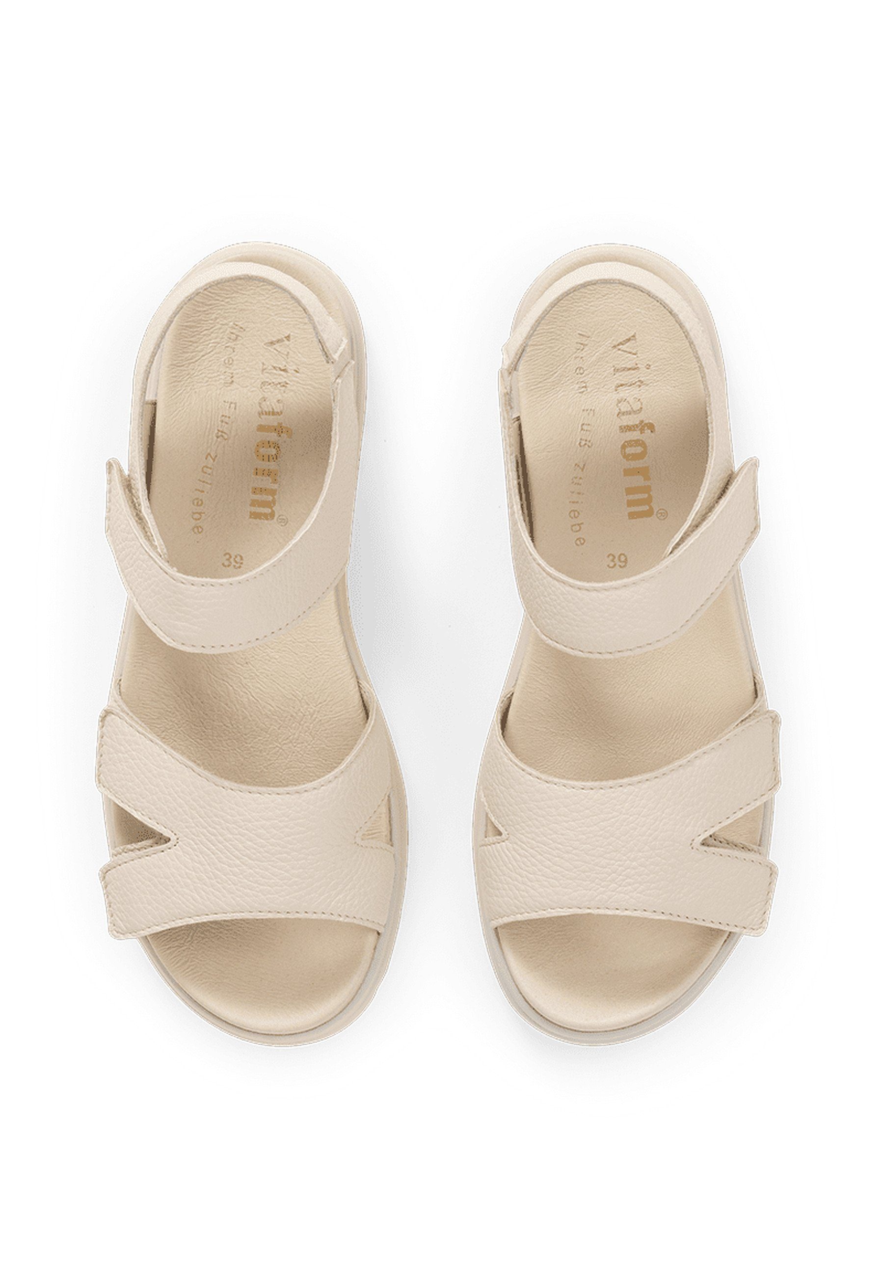 Damenschuhe Hirschleder Sandale Sandale beige vitaform