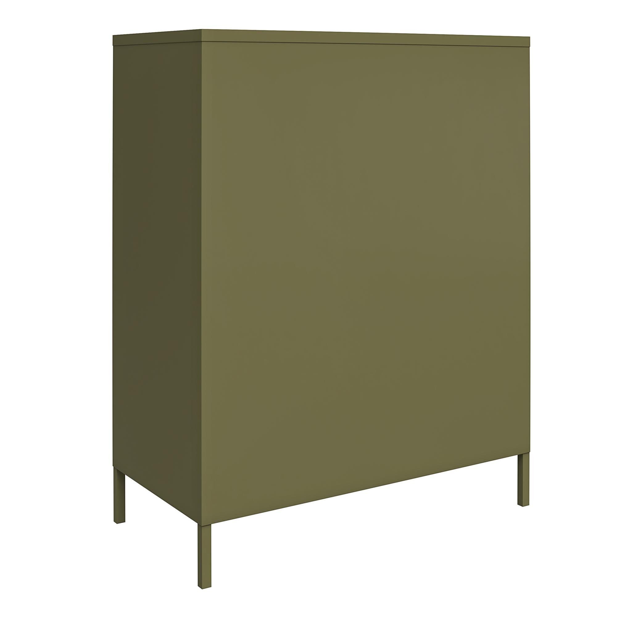 loft24 Mehrzweckschrank Bradford Spind Schrank aus Metall, 2 Türen