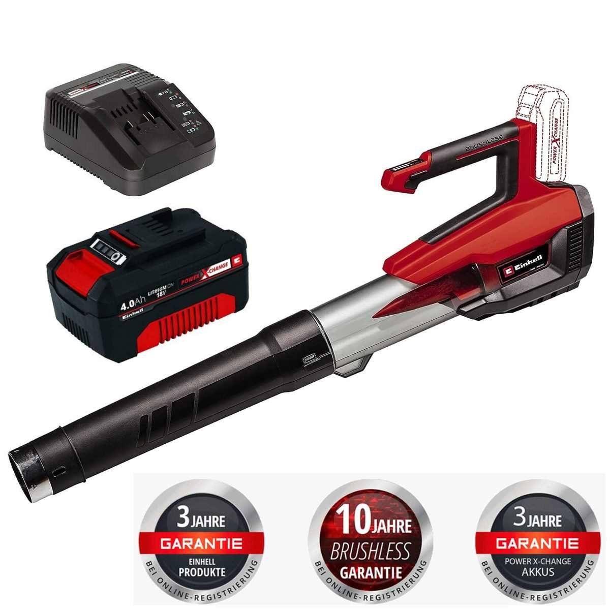 Einhell Akku-Laubbläser Einhell GP-LB 18/200 Li E bürstenloser Motor mit Akku / Ladegerät