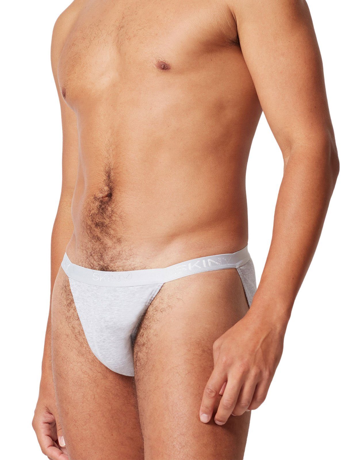 Skiny Slip Herren Tanga 2er Pack Cotton Rib (Packung, 2-St) -