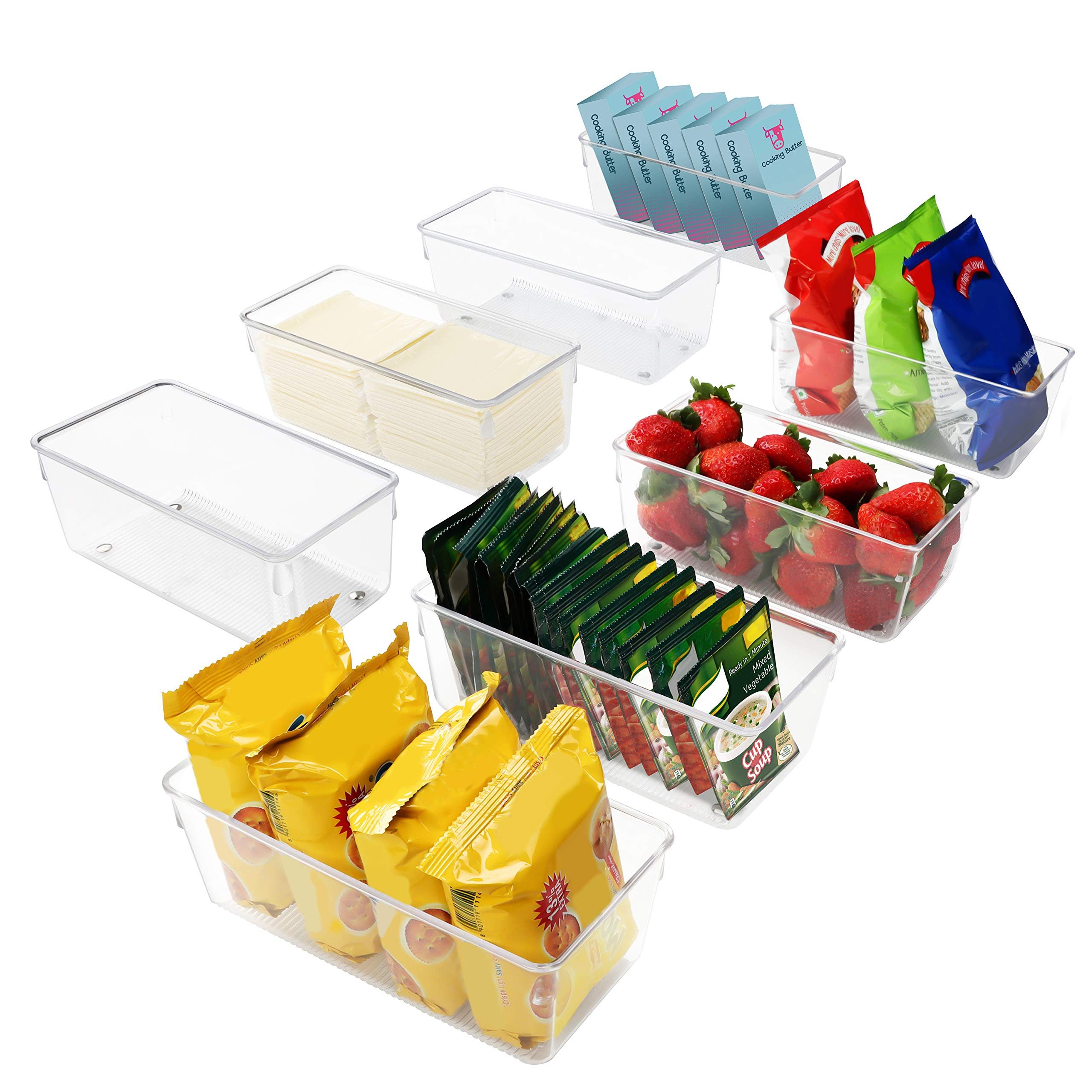 Kurtzy Frischhaltedose Kurtzy 8er Kühlschrank-Organizer 20 cm, BPA-frei, transpa
