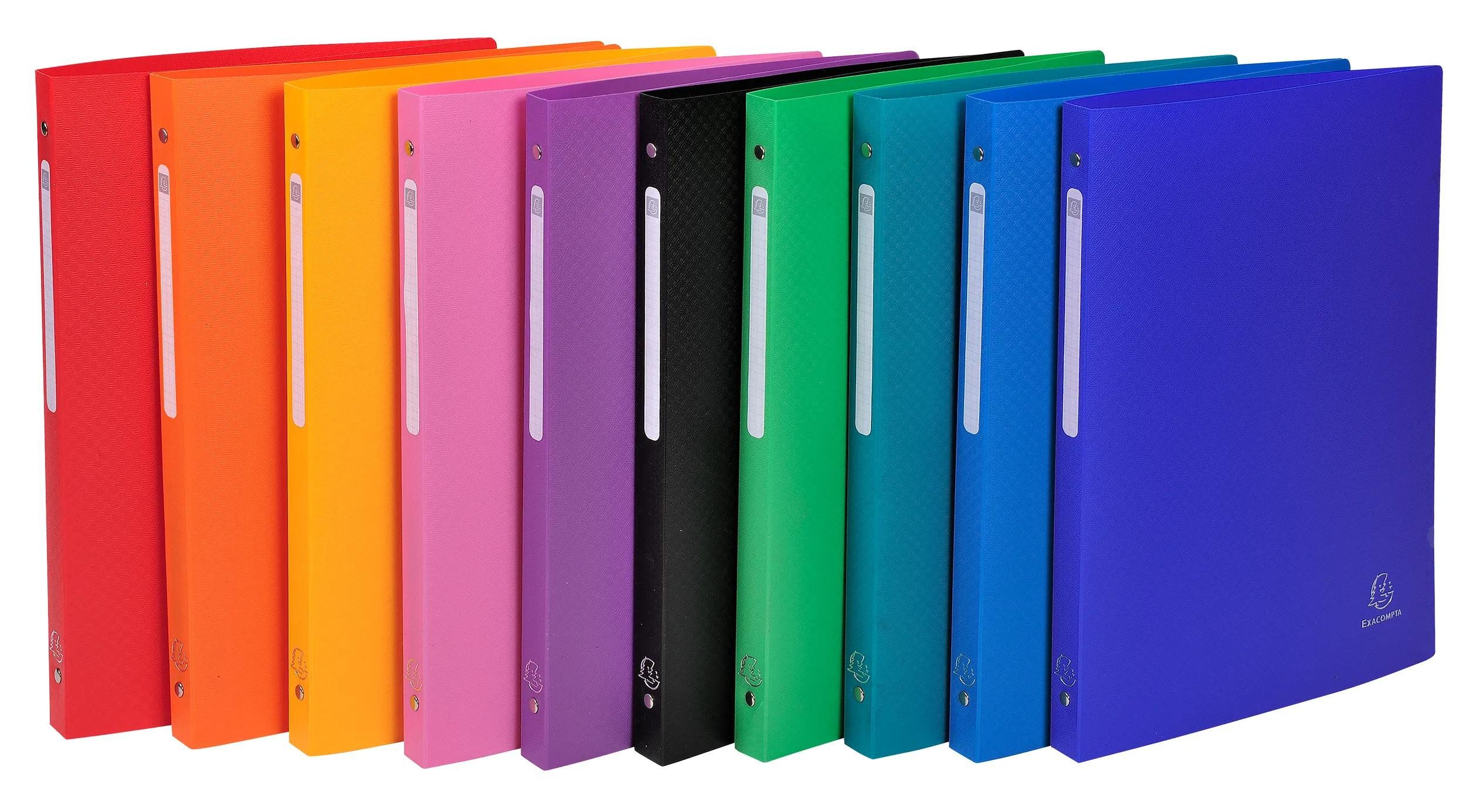Ringbuchmappe 20x Ringbuch PP 500µ 4 Ringen Rücken 20mm A4 sortiert 51299E