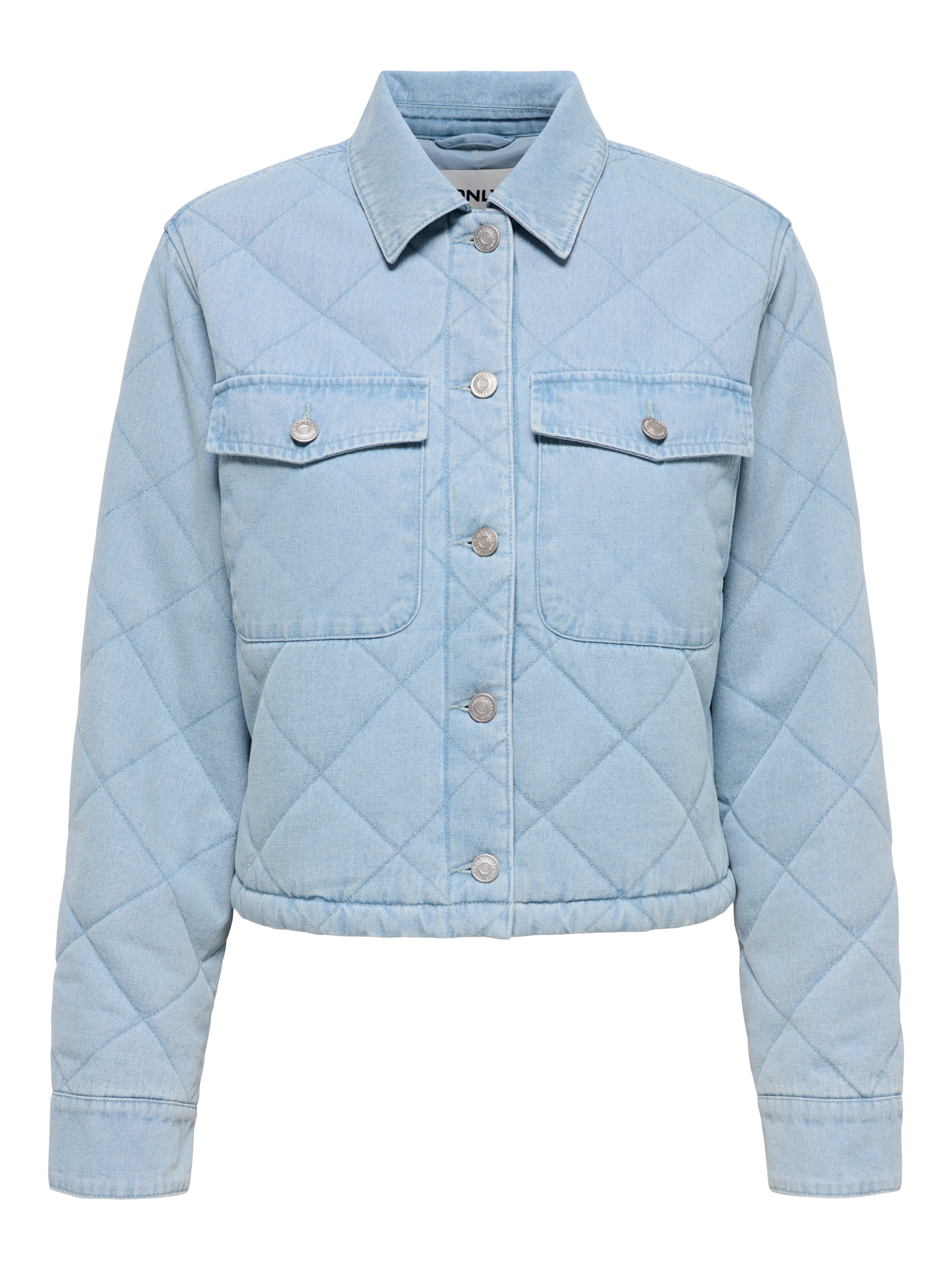 ONLY Kurzjacke ONLMIST WASHED QUILT JACKET CC OTW im Denim Look mit gesteppter Optik