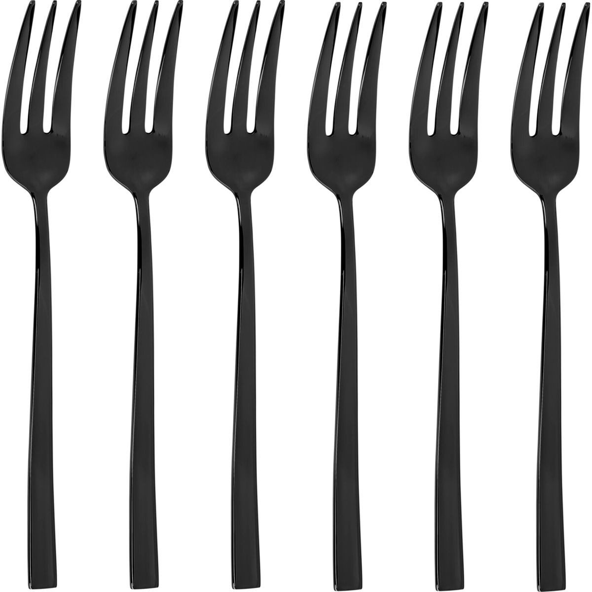 sambonet Besteck-Set Rock PVD 6 Forchette DolceNero Lucido, Edelstahl