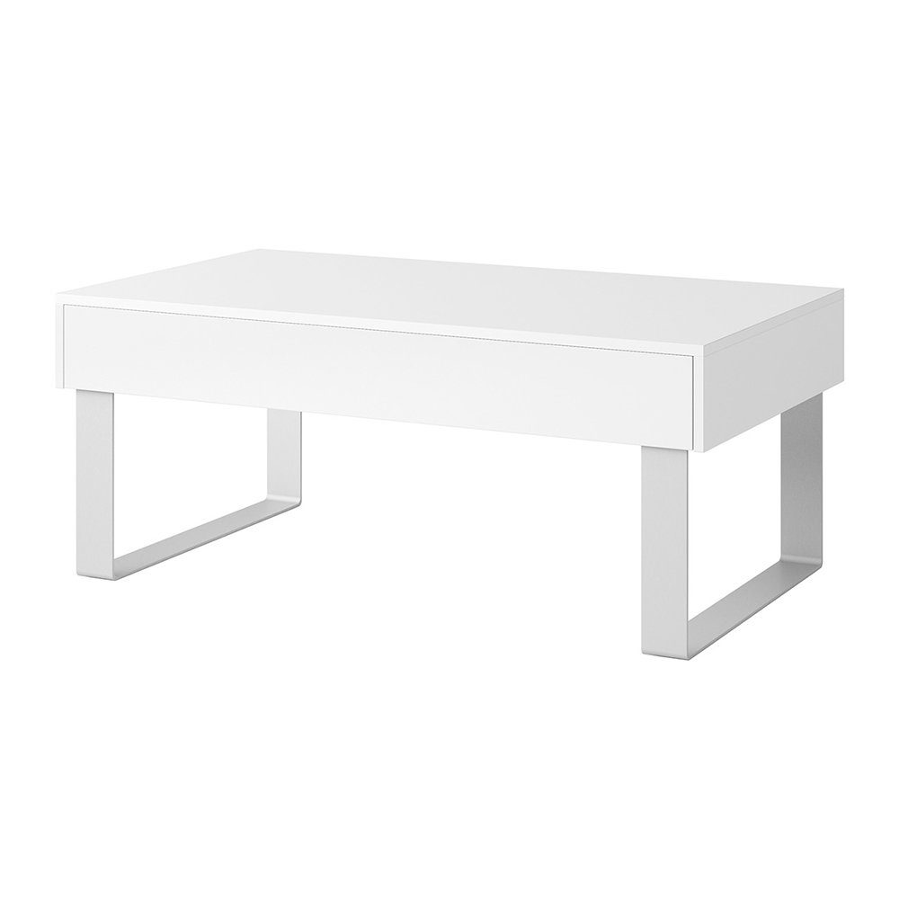 Lomadox Couchtisch CAIRNS-132, in weiß Hochglanz, Modern, grifflos günstig online kaufen