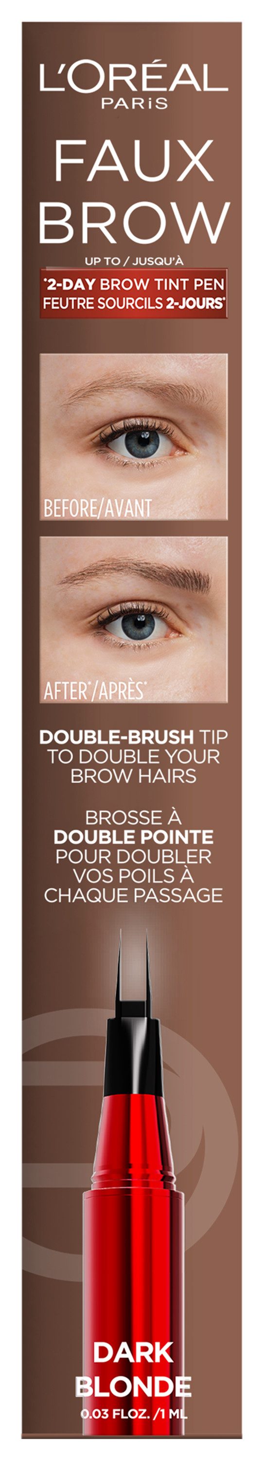 L'ORÉAL PARIS Augenbrauen-Stift INFAILLIBLE BROWS FAUX BROW AUGENBRAUENSTIFT, für doppeltes Augenbrauenvolumen