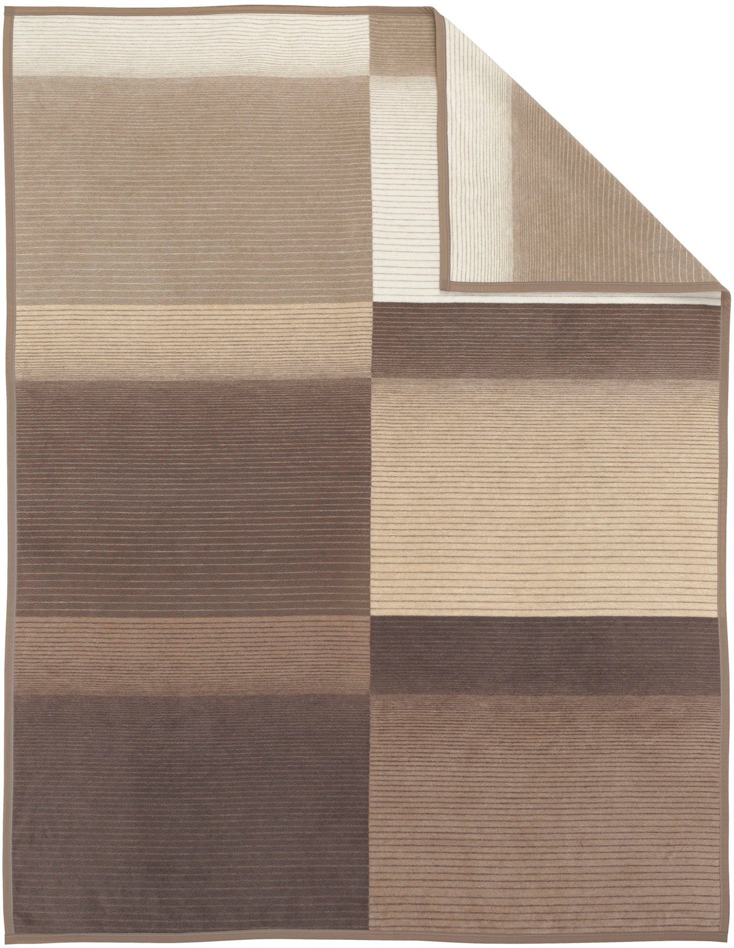 Wohndecke Sorrento Jacquard, IBENA, sanfter Farbverlauf, Kuscheldecke günstig online kaufen