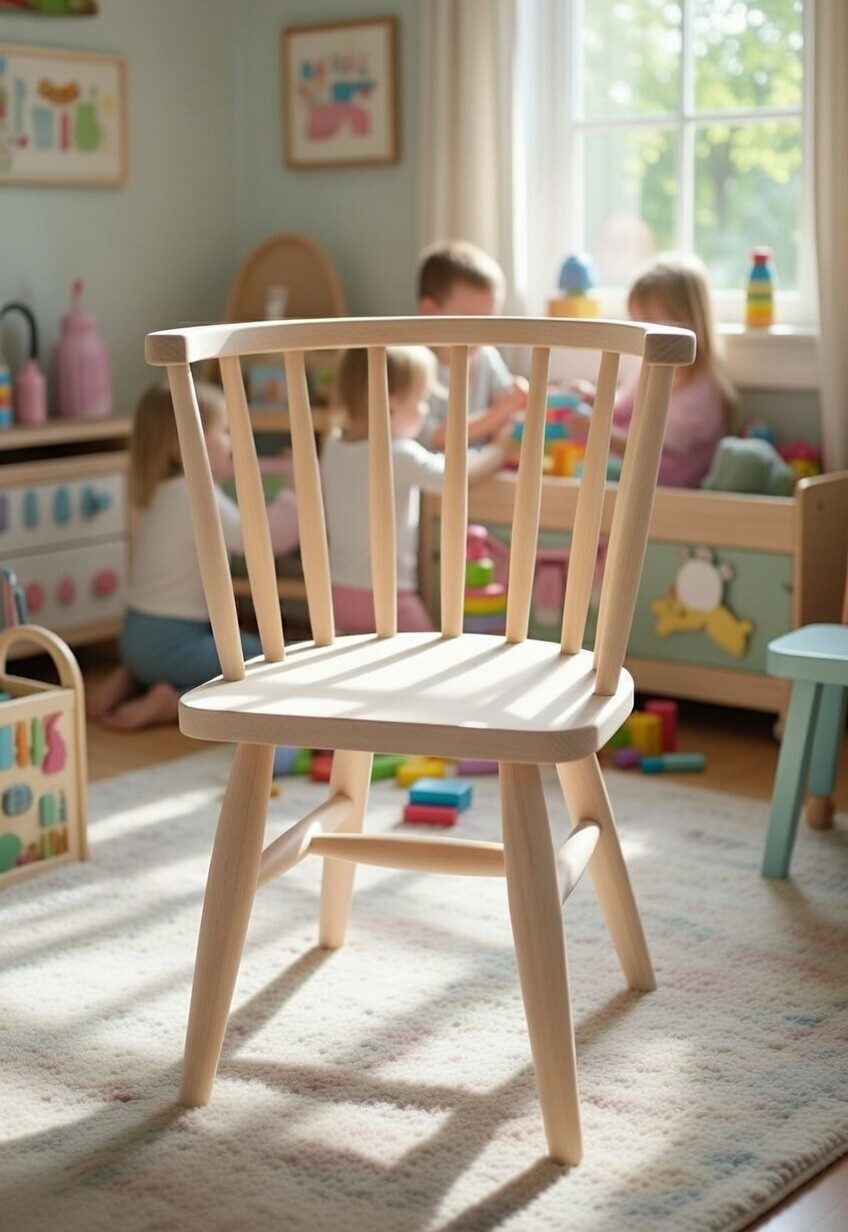JVmoebel Kinderstuhl Kinderstuhl aus Naturholz für sicheren Sitzkomfort im Kinderzimmer, Made in Europa