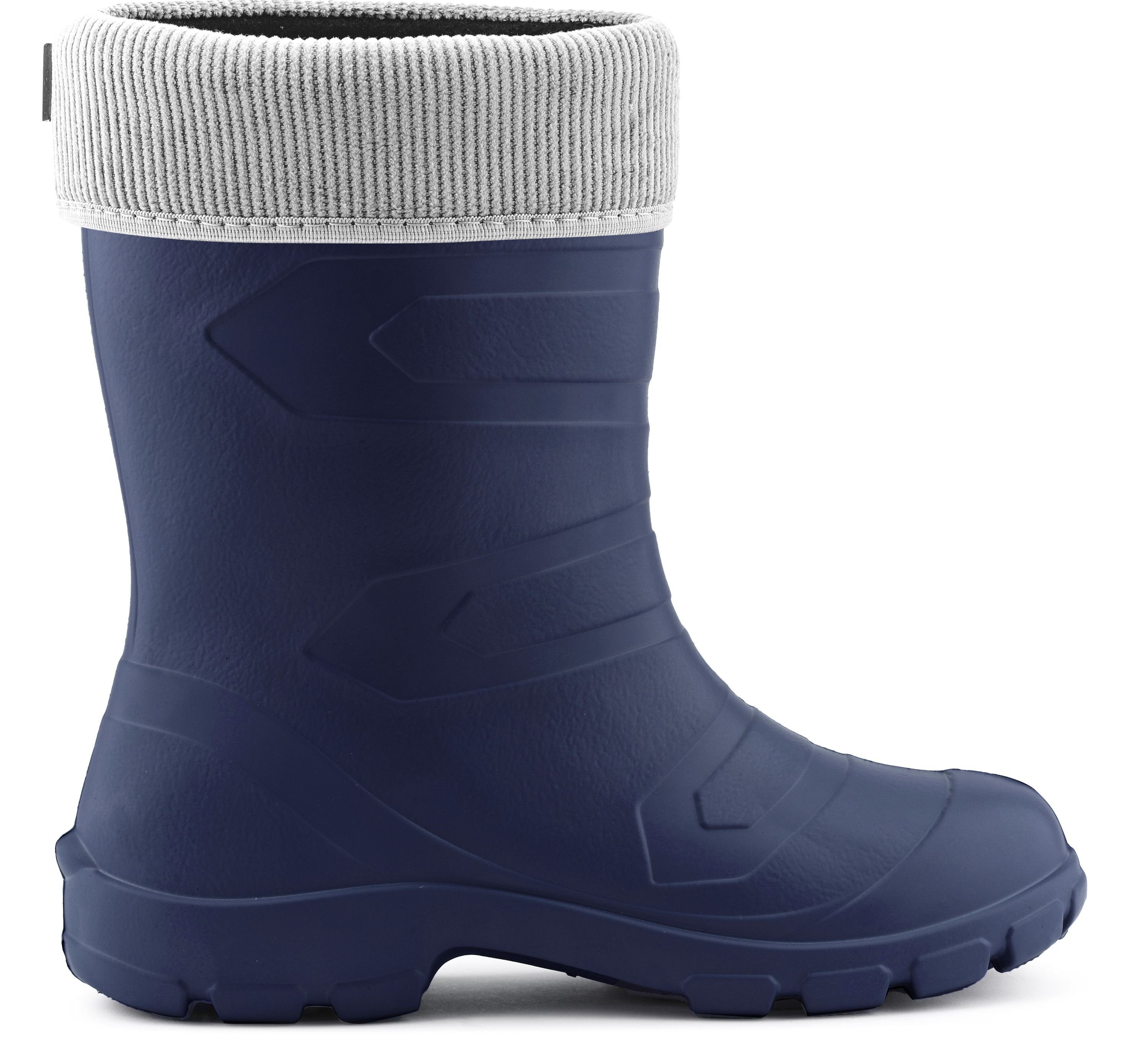 LALMG879 Gummistiefel EVA Blau295c/Grau federleicht Thermo Gummistiefel Damen Ladeheid