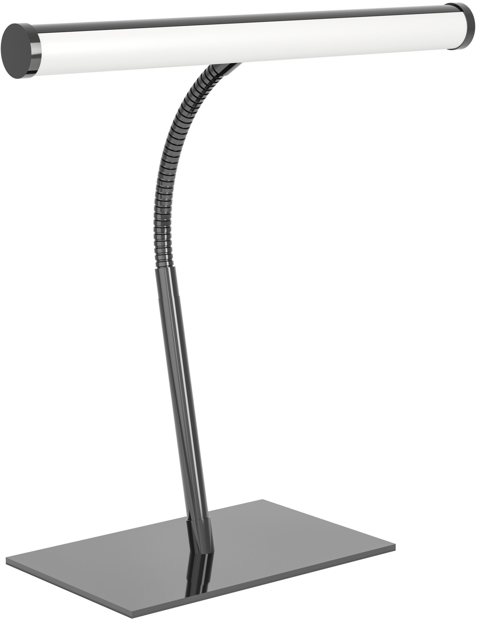 EGLO Tischleuchte RICCIONE Tischlampe - Stahl, Alu - LED - 1X5W - IP20, Dimmfunktion, Farbwechsel, mehrere Helligkeitsstufen, LED fest integriert, Kaltweiß, Neutralweiß, Warmweiß, Nachttischlampe, Schreibtischleuchte, Leselampe, L30 x B19 x H39,5 cm