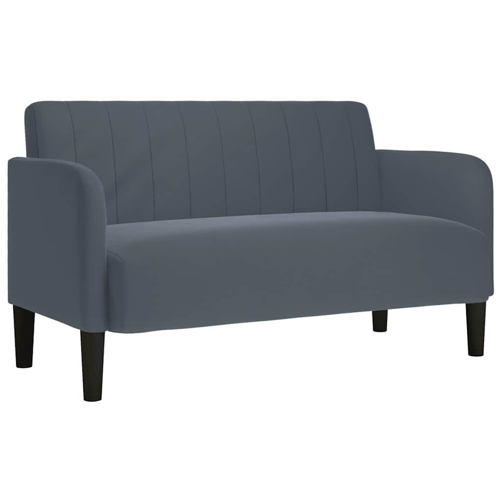 vidaXL Sofa Zweisitzer-Sofa Dunkelgrau 109 cm Samt, 1 Teile