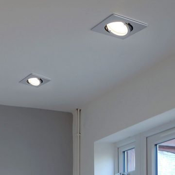 etc-shop LED Einbaustrahler, LED-Leuchtmittel fest verbaut, Warmweiß, 10er Set LED Einbau Decken Strahler Schlaf Zimmer Spot