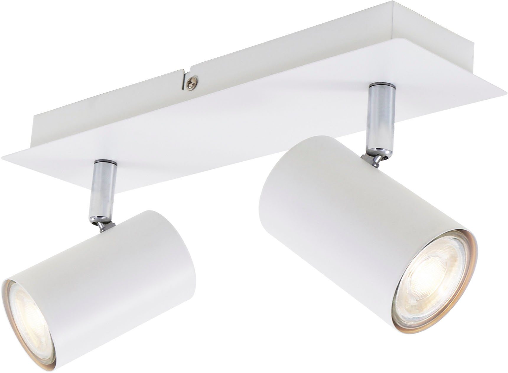 Briloner Leuchten LED ohne GU10, Deckenspots Deckenstrahler Küchenlampe Wohnzimmer, Warmweiß, schwenkbar, oder 2857-026, ideal Der Schlafzimmer, 29x8x12,3, Leuchtmittel, Flurlampe als ist Weiß, max.40W, Deckenlampe