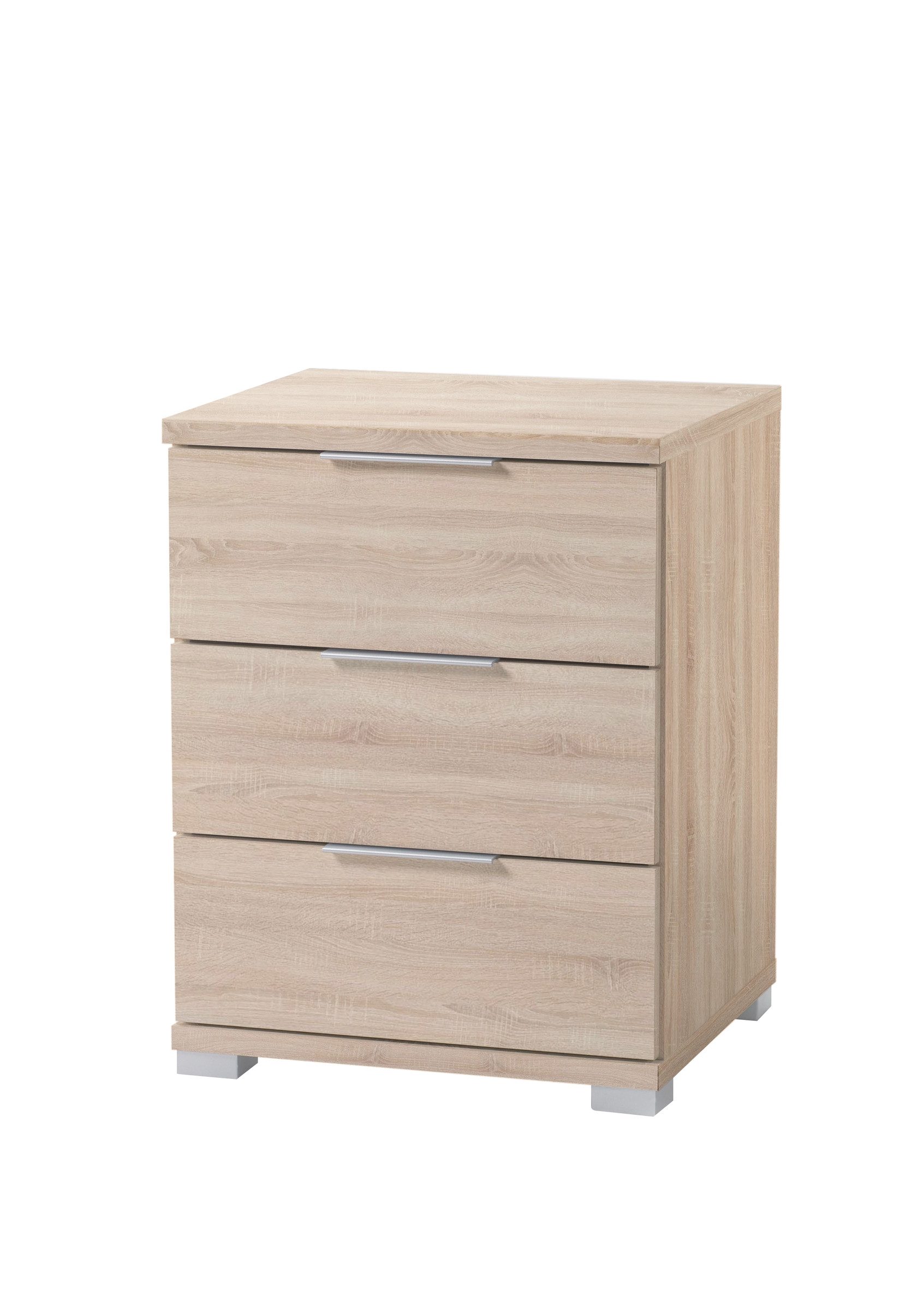 PREISBRECHER Nachtkommode Smilla, in Eiche Sonoma, Melamin - 46x61x42cm (BxHxT)