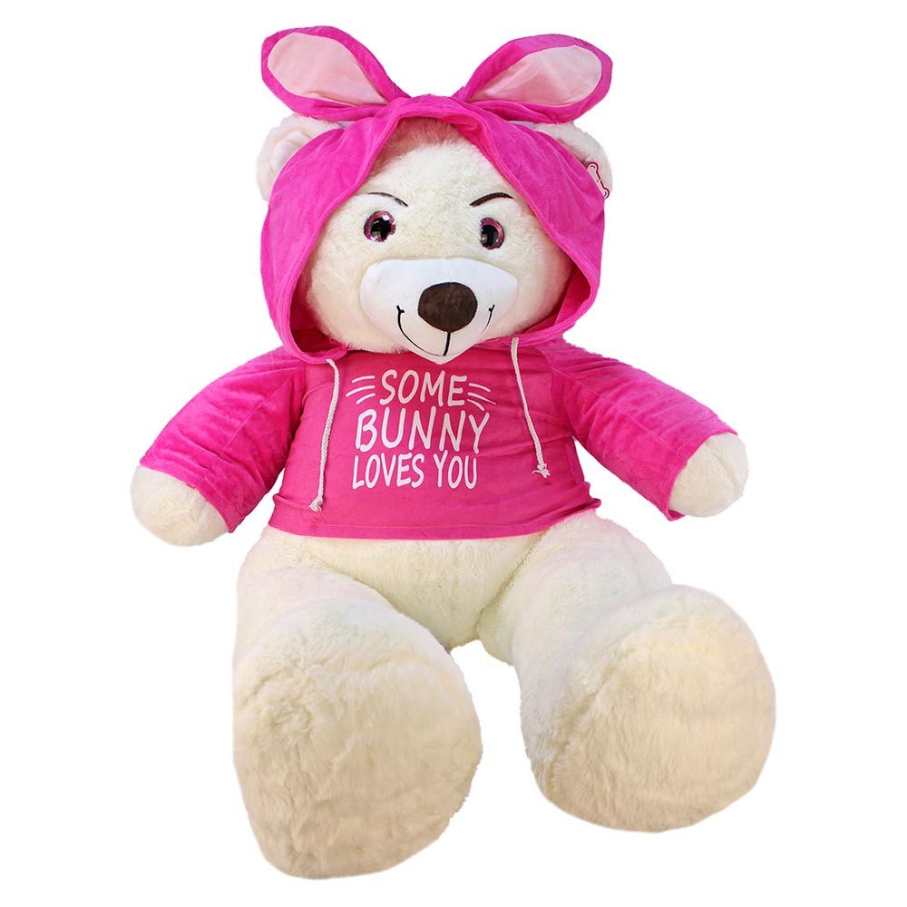 BEMIRO Tierkuscheltier Teddy mit Kleidung XXL "Some Bunny loves you" - ca. 120 cm