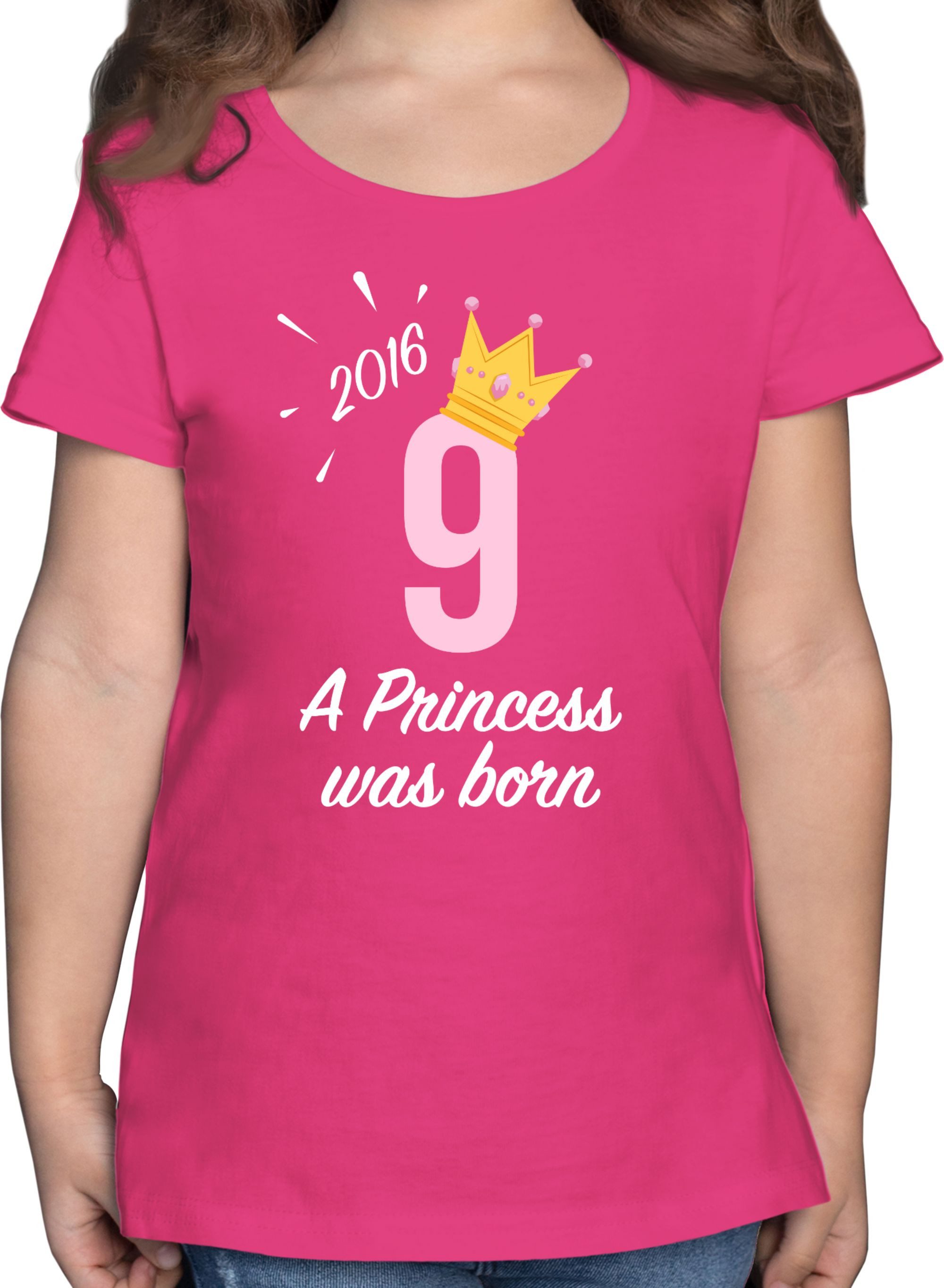 Shirtracer T-Shirt Neunter Mädchen Princess 2017 9. Geburtstag