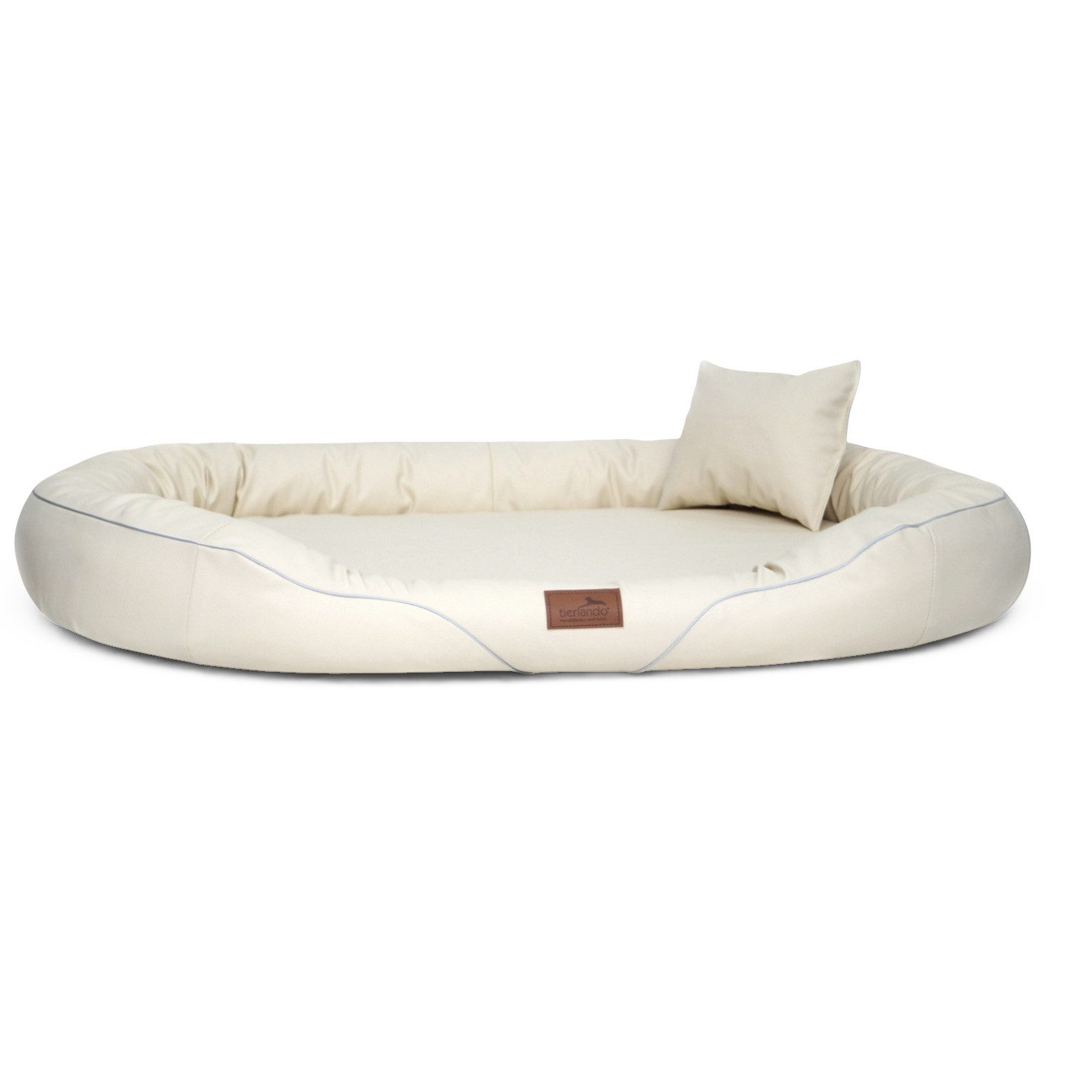 tierlando® Tierbett Orthopädisches Hundebett TIFFANY EASY CLEAN, Kunstleder, allergikergee, 100% Polyurethan, Herausnehmbare Matratze, Flacher Einstieg, Formstabiler Memory Foam