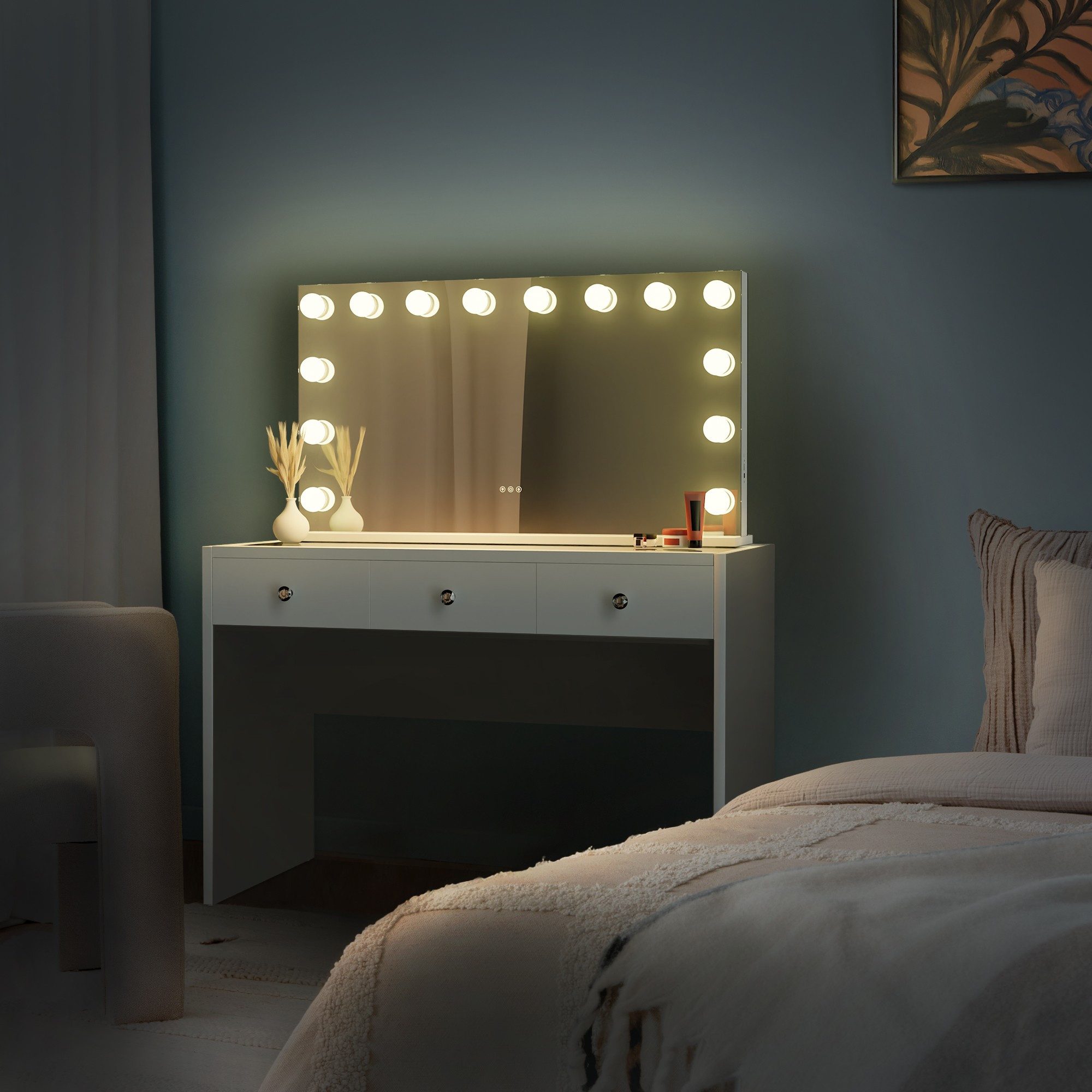 TPFLiving Schminktisch Narello (Robustes Holzgestell für Stabilität und Lan günstig online kaufen