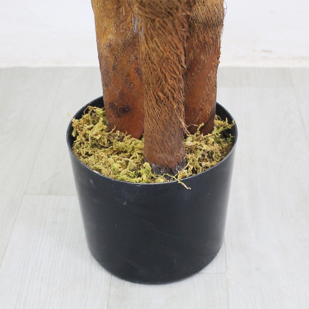 Echtholz Decovego Pflanze Kokos Kunstpflanze Palmenbaum Decovego, Kunstpflanze 180cm Künstliche Palme