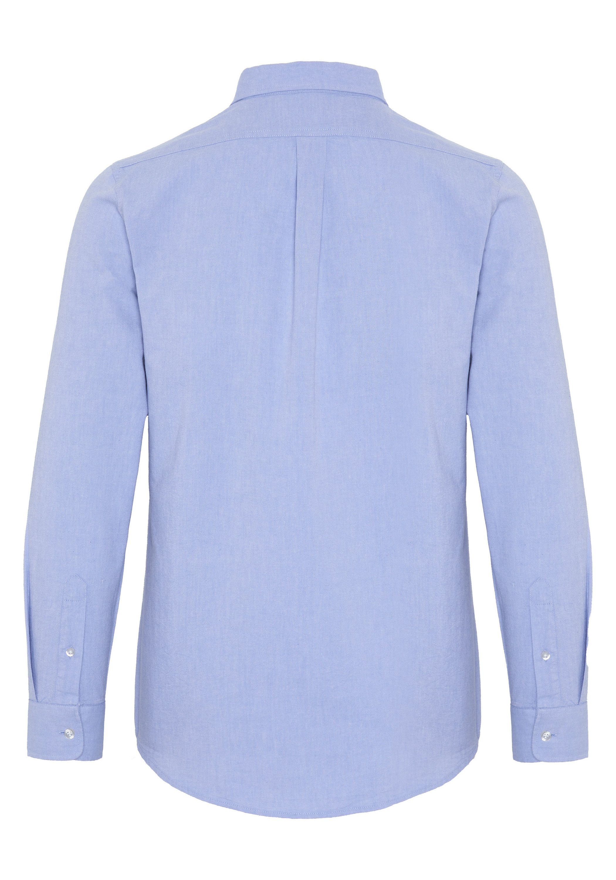 Polo Sylt Langarmhemd mit Button-down-Kragen und Label-Stitching günstig online kaufen