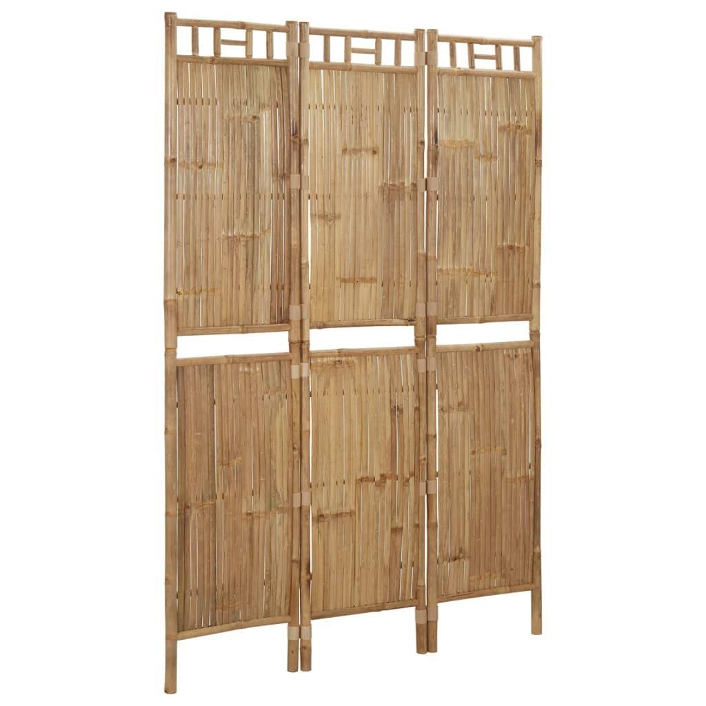 furnicato Raumteiler 3-Panel Bambus 120x180 cm Naturfarbe, 1-tlg., Klappbarer Paravent als Sichtschutz für den Innenbereich und Deko
