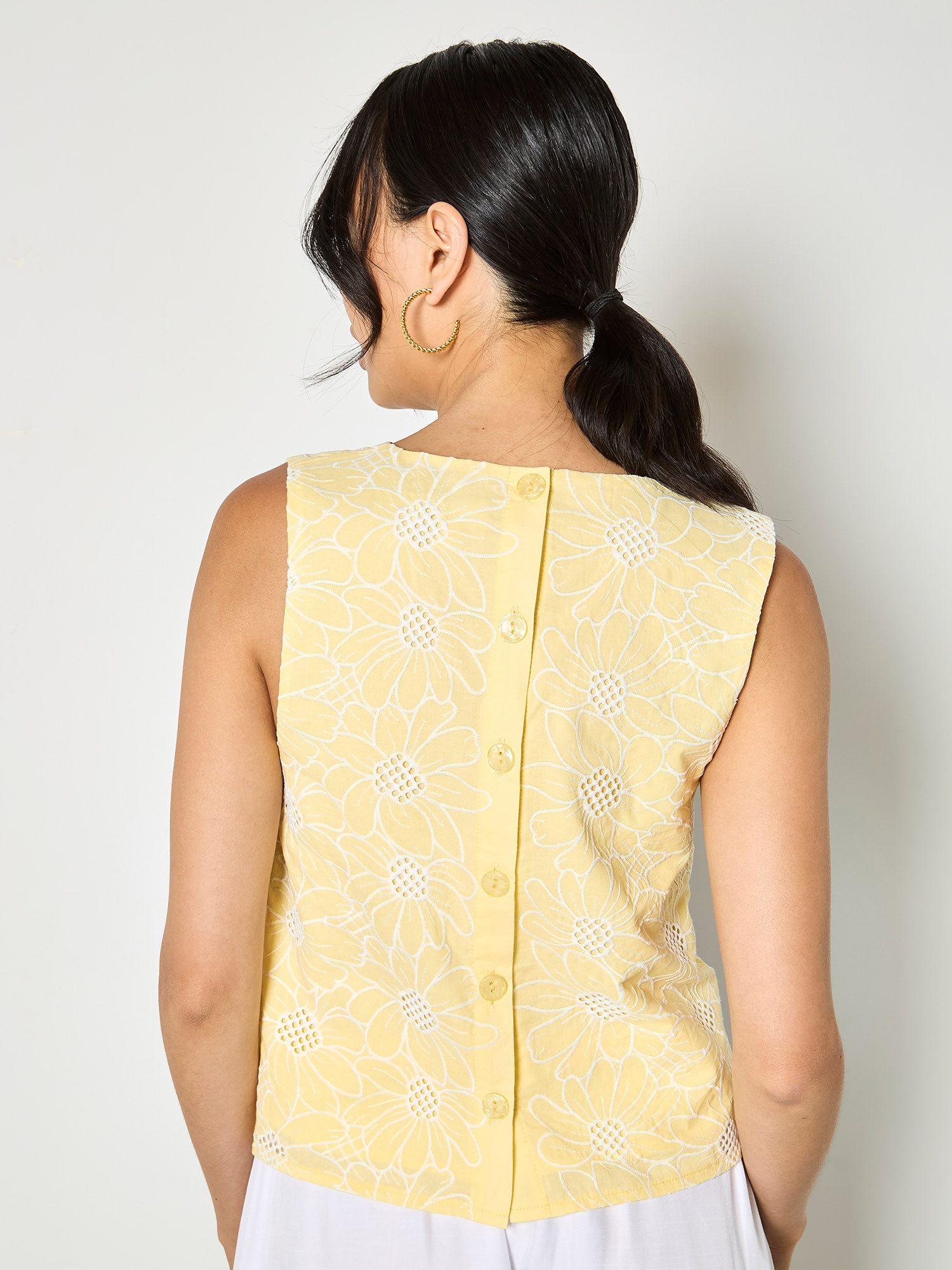 Apricot Spitzentop Top mit floraler Spitzenstickerei Gemustert – Bild 3 von 5