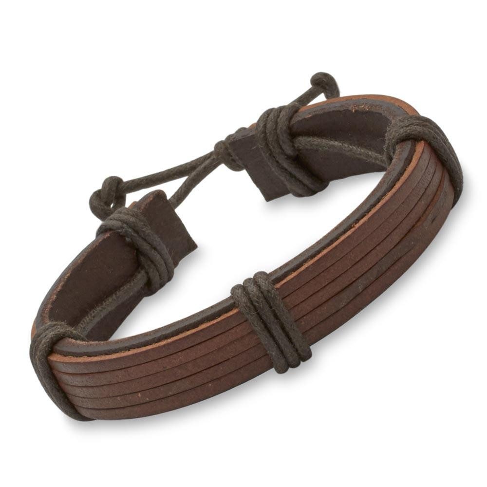 Unique Lederarmband Surfer-Armband Kunstleder Textil LB0394 günstig online kaufen
