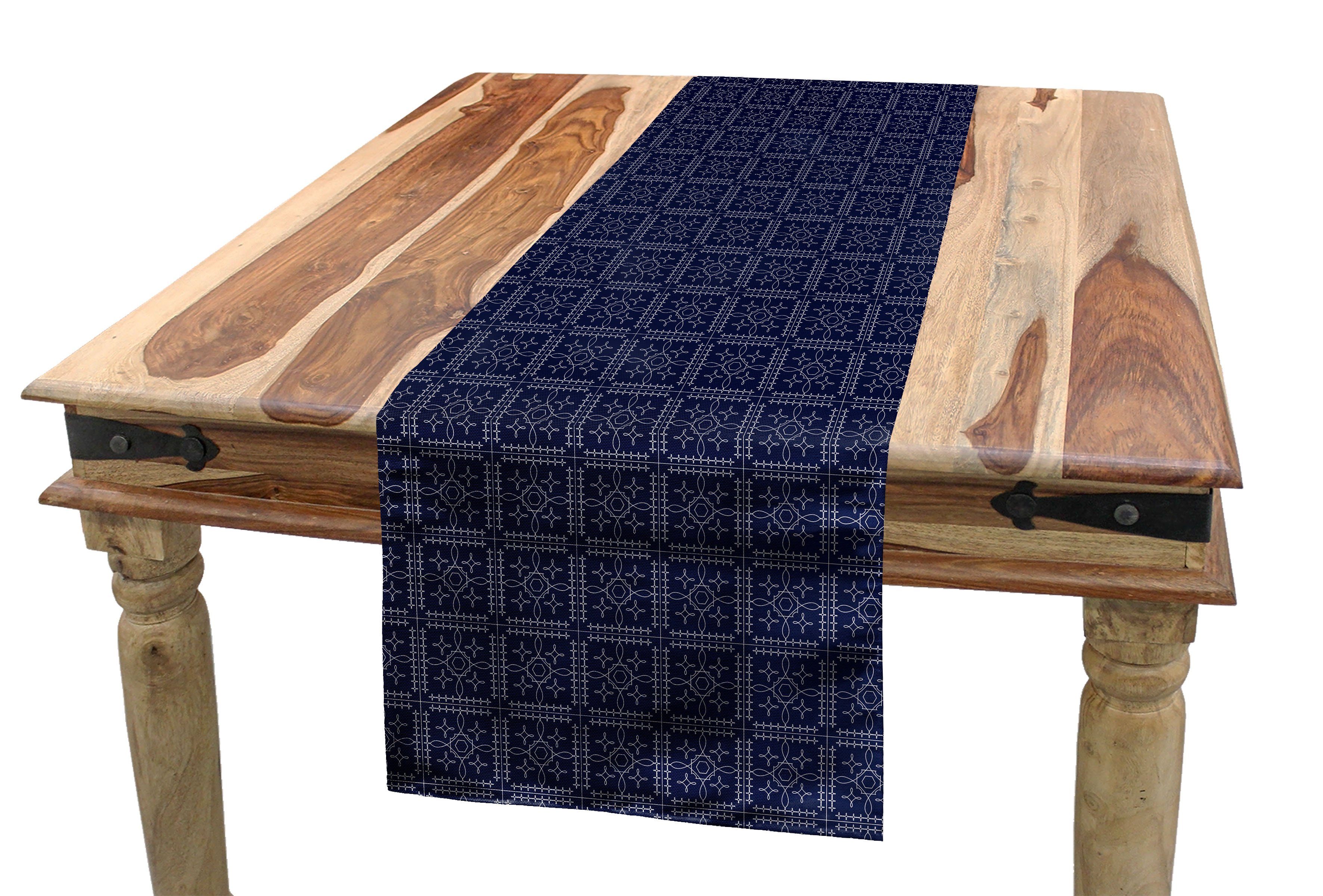 Rechteckiger Geometrie Dekorativer Abstrakte Esszimmer Tischläufer Motive Arabesque Abakuhaus Küche Tischläufer,