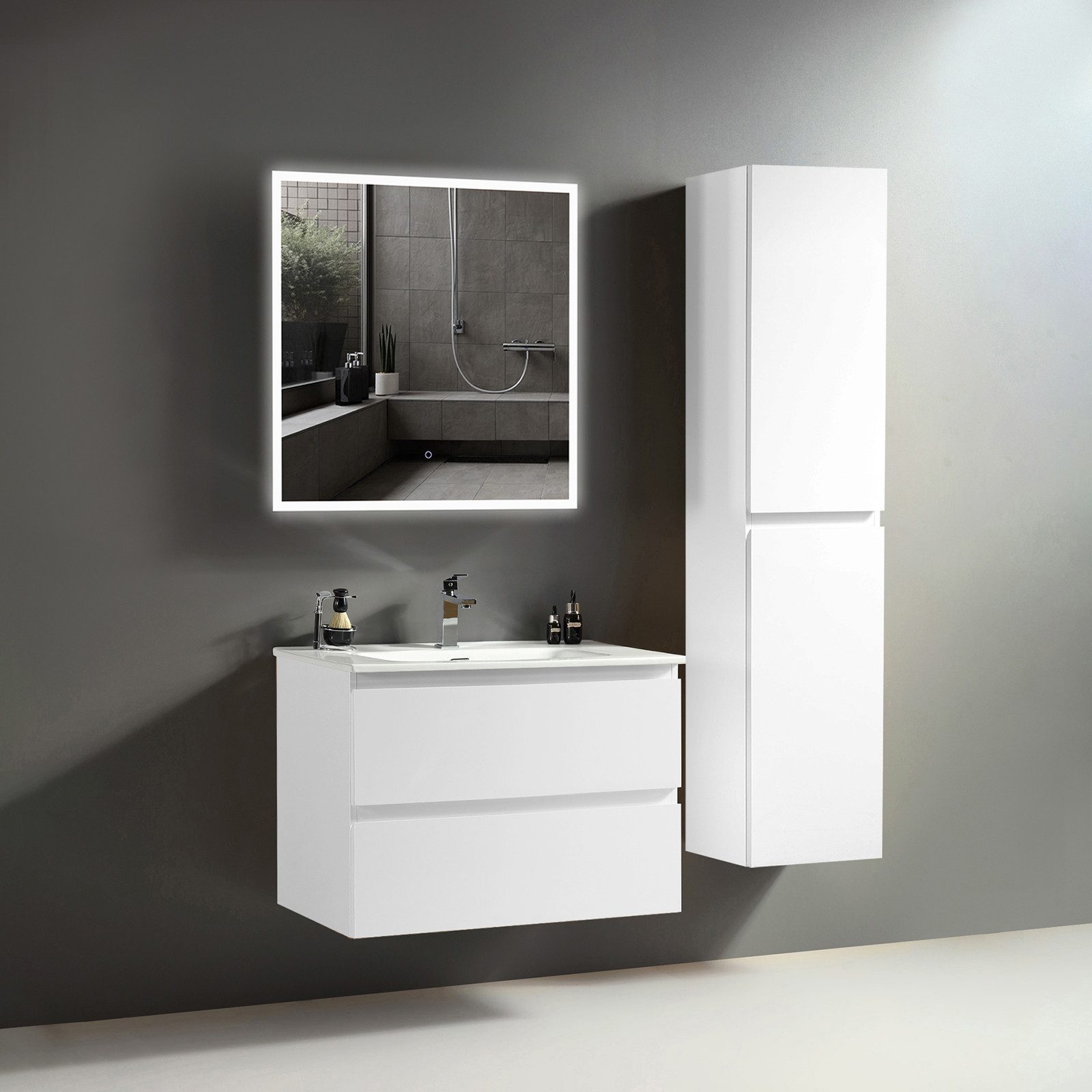 Alpenberger Badmöbel-Set - Badschrank Badezimmer Schrank, günstig online kaufen