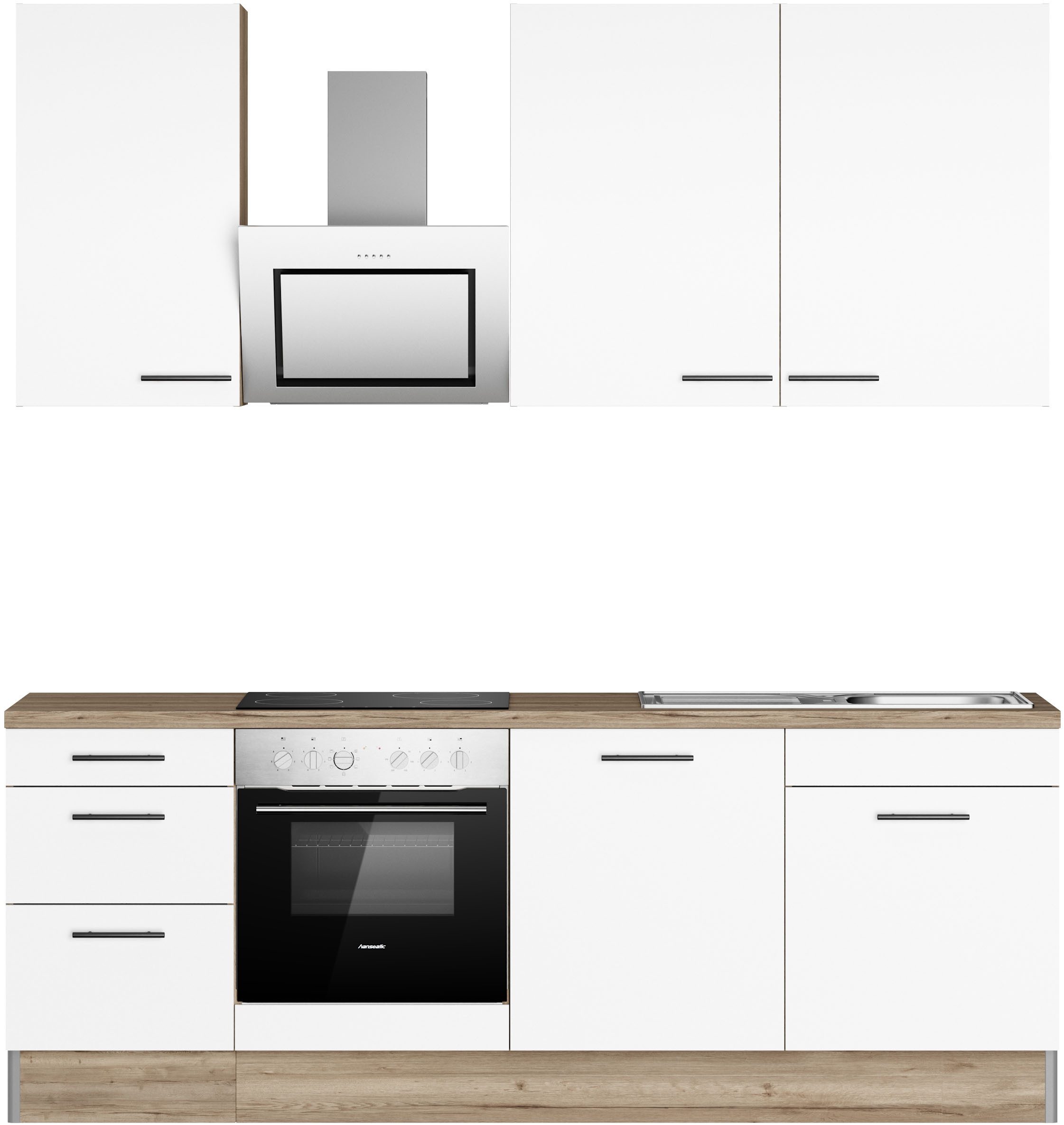 OPTIFIT Küchenzeile Fiona, Breite 230 cm, mit Hanseatic-E-Geräten in Premiu günstig online kaufen