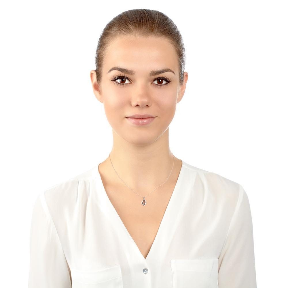 Unique Collier Herzförmiges Diamantcoll...