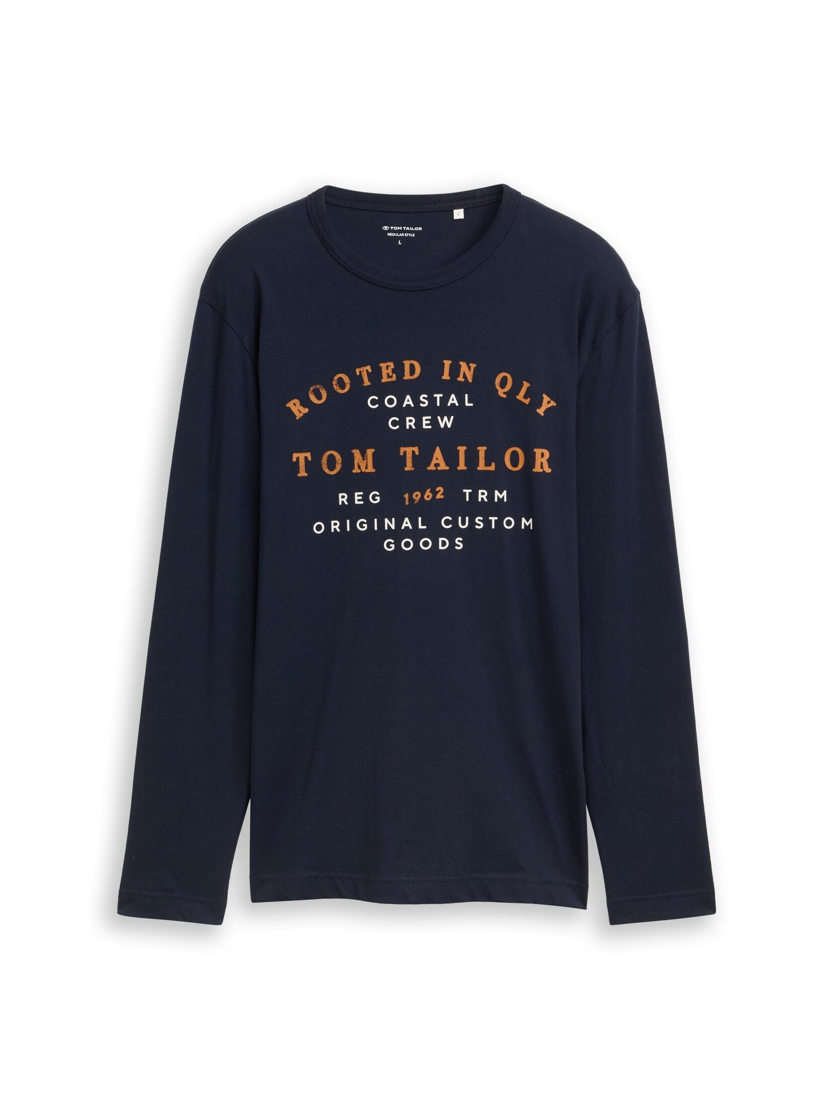 TOM TAILOR Langarmshirt T-Shirt Langarmshirt mit Logo-Print günstig online kaufen