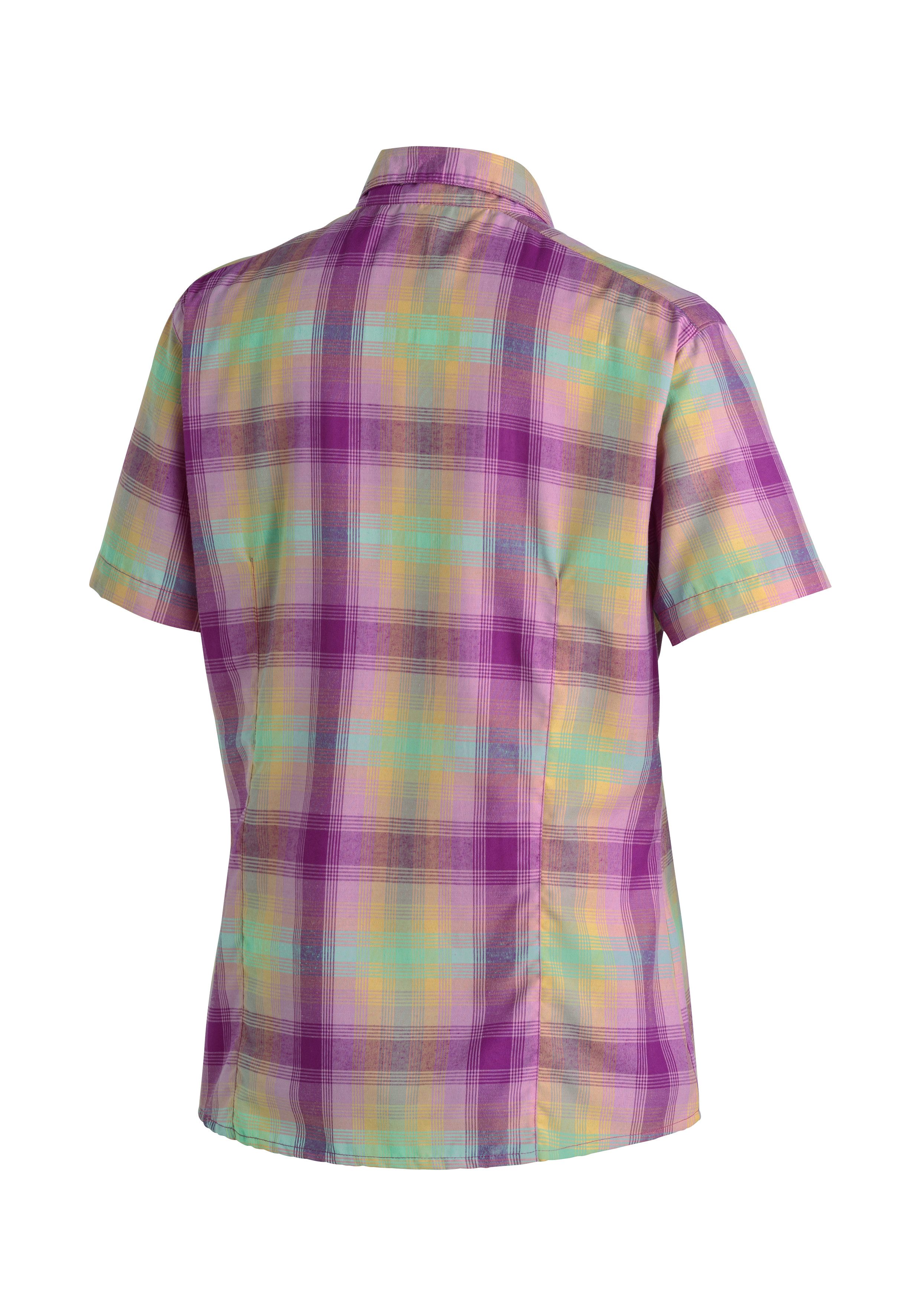 Maier Sports Funktionsbluse Philina Damen Bluse, leichte Kurzarmbluse, Blusen-Shirt, Karobluse, Reg Fit