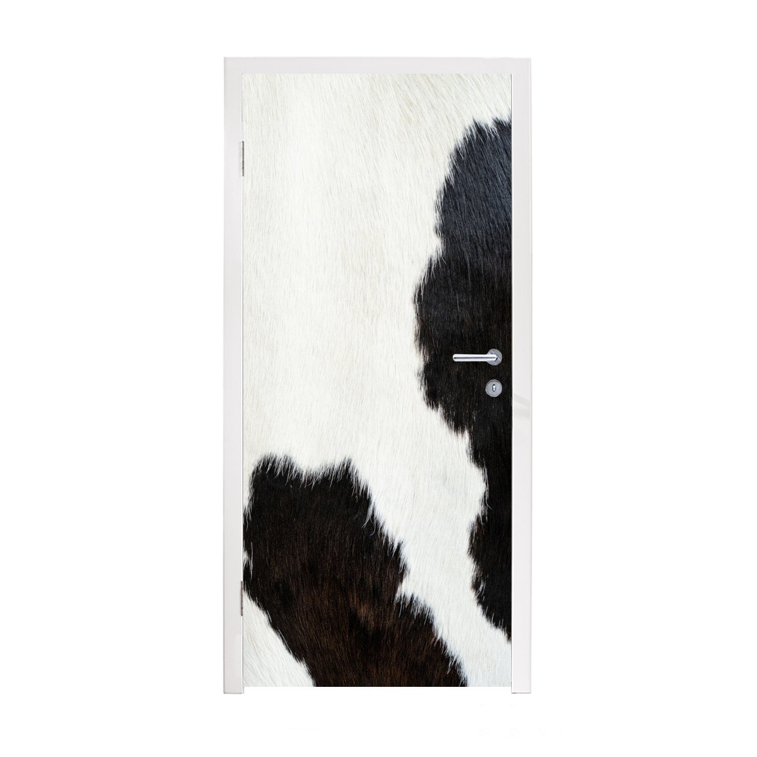 MuchoWow Türtapete Tiermuster - Kühe - Pelz, Matt, bedruckt, (1 St), Fototapete für Tür, Türaufkleber, 75x205 cm