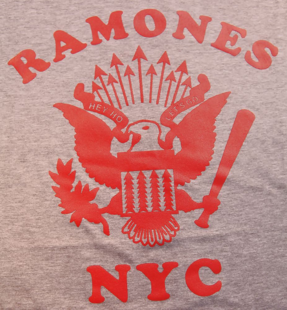 coole-fun-t-shirts Print-Shirt THE RAMONES T-SHIRT NYC grey He Ho Lets Go günstig online kaufen