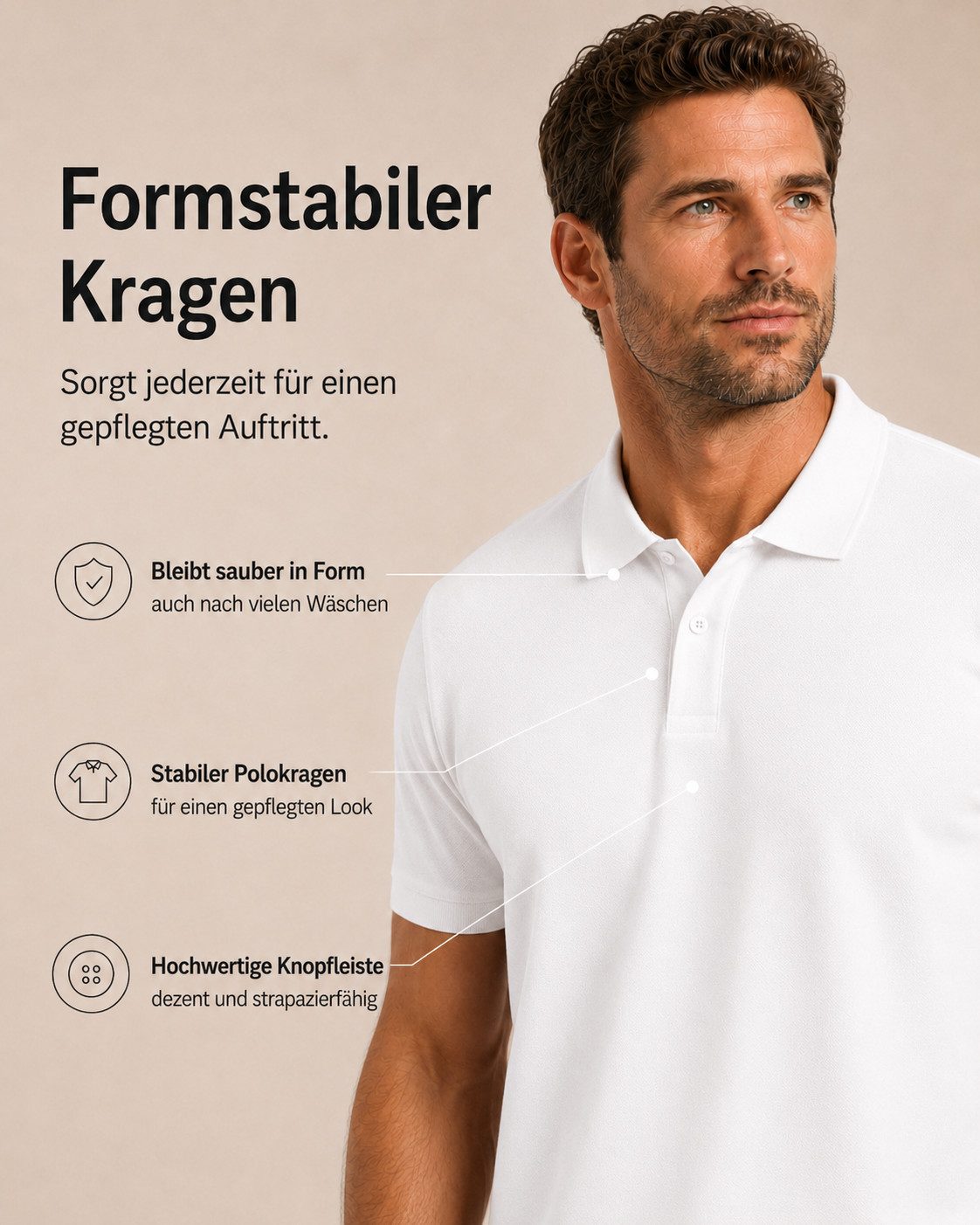 Sitztgut Poloshirt Premium Cotton Polo T-Shirt (3-tlg)