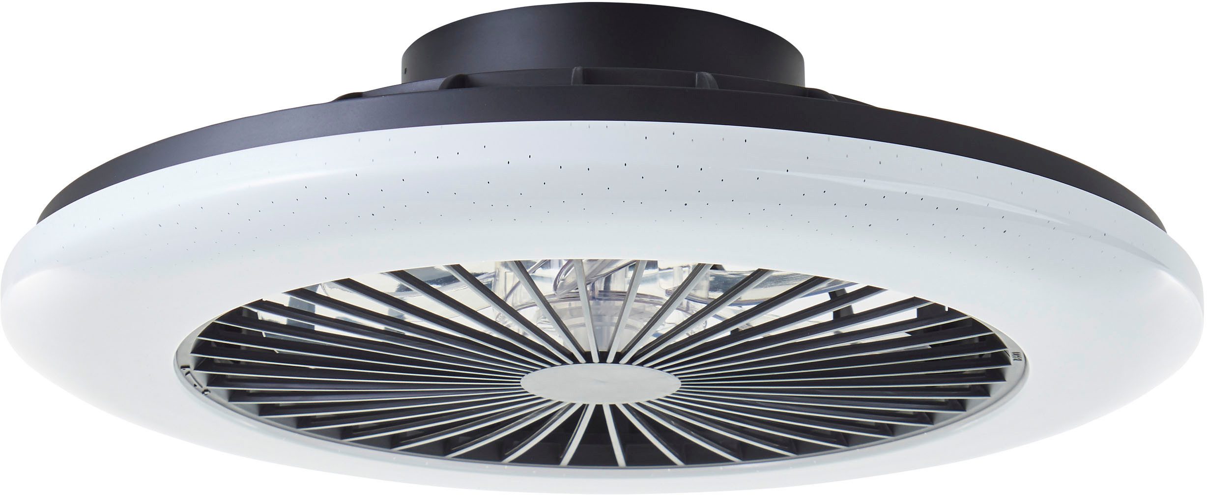 Brilliant LED Deckenleuchte Salerno, CCT - über Fernbedienung, Dimmfunktion, Nachtlichtfunktion, Timerfunktion, LED fest integriert, RGB, warmweiß - kaltweiß, Ventilator, 49 cm, digitales RGB, CCT, 4700 lm, dimmbar, 3000-6500 K