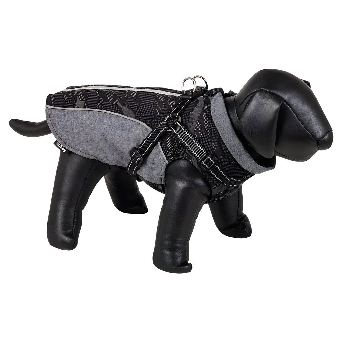 Nobby Hundemantel Hundemantel Reku 2 in 1 grau/schwarz