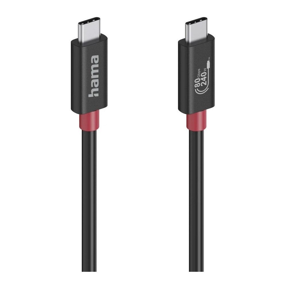Hama Hama USB4 Kabel (1m) schwarz - USB Kabel USB-Kabel, USB4, Hochwertige Verarbeitung