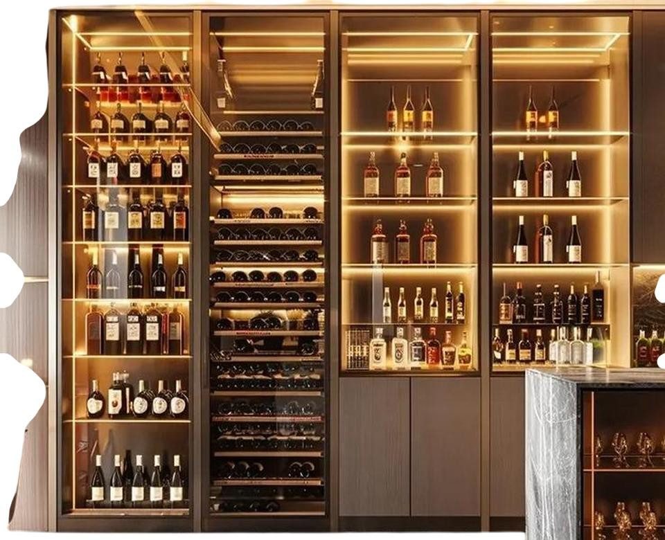 Weinschrank Weinschrank Flaschenregal Weinkühlschrank Glasdisplay Weinmöbel