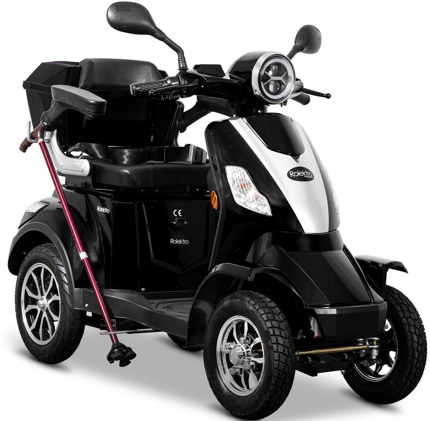 Rolektro Elektromobil Rolektro E-Quad 25 V.2, Blei-Gel-Akku, 1000 W, 25 km/h, (mit Topcase)