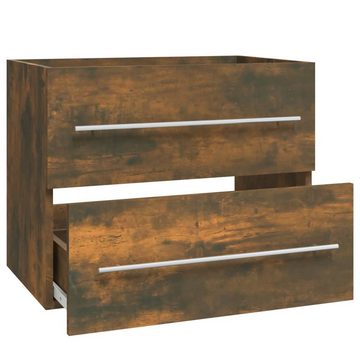 vidaXL Waschbeckenschrank Waschbeckenschrank Räuchereiche 60x38,5x48 cm Holzwerkstoff