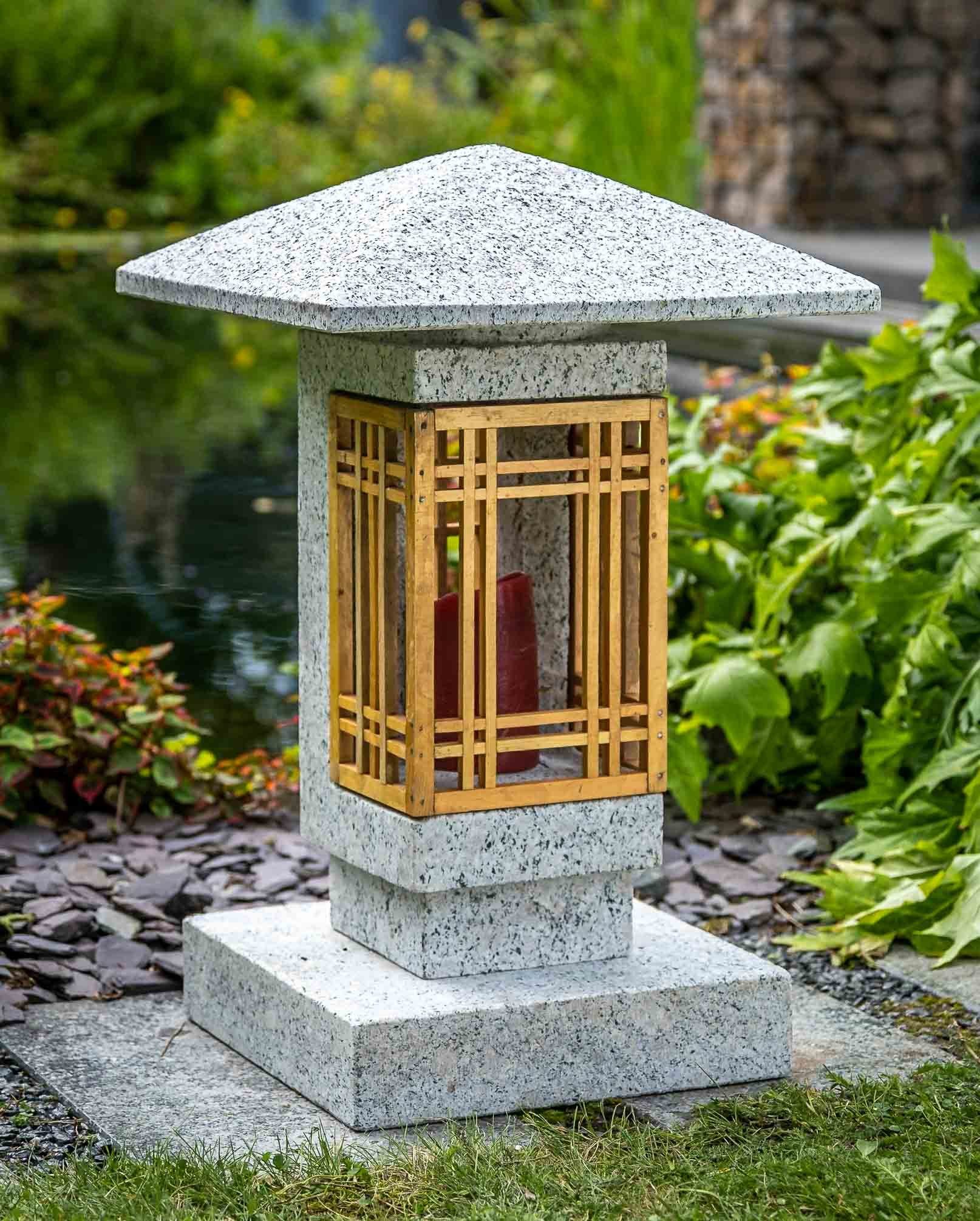 IDYL und gegen – robust – über witterungsbeständig ein Sosukua sehr Frost, Granitstein Granit Gartenfigur Ecken, Naturprodukt UV-Strahlung. Regen