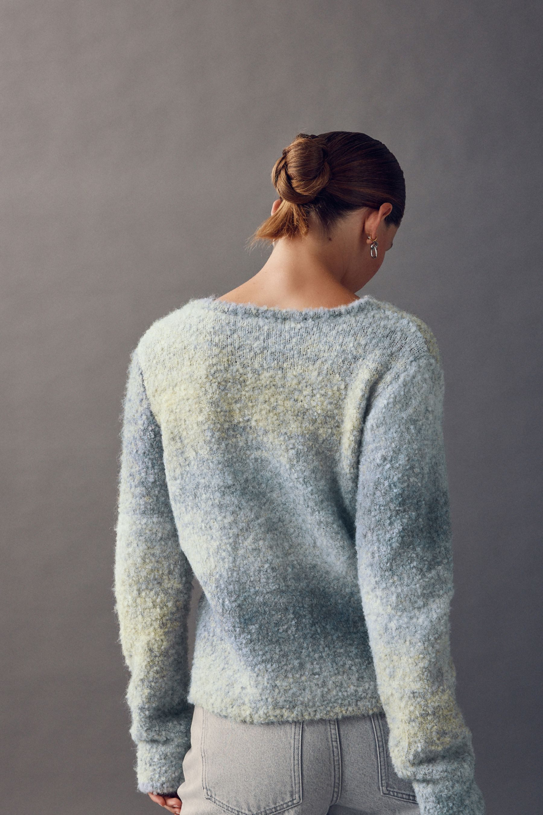 Next Wickelpullover Bouclé-Wickelpullover mit Wollanteil (1-tlg)