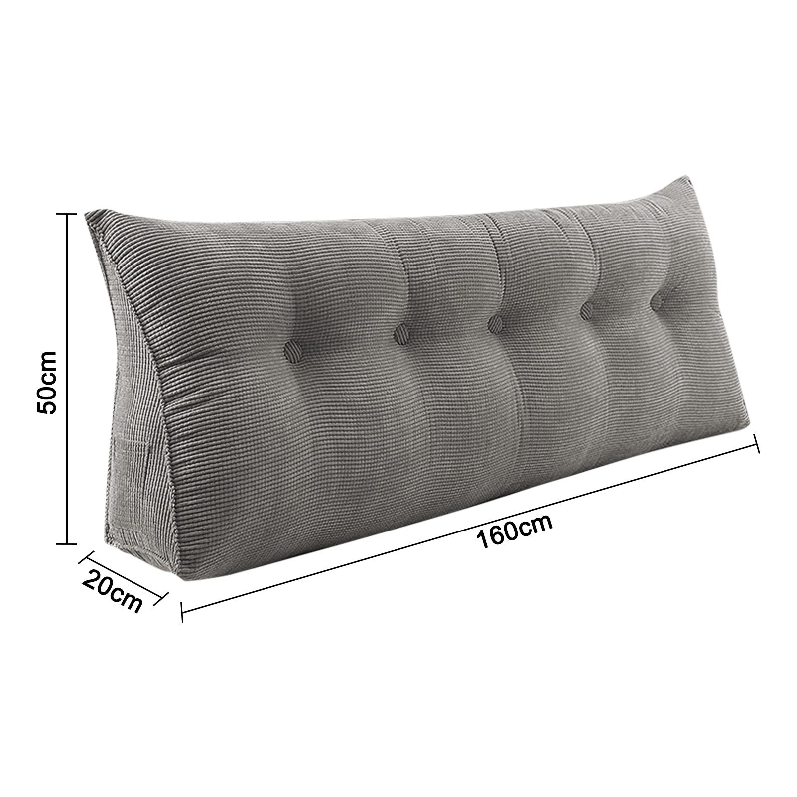 JEOBEST Rückenkissen Keilkissen mit waschbarem Bezug, Rückenstützkissen, Versch. Größen, Ideal zum Anlehnen im Bett, Lang 1.2/1.4/1.6/1.8/2M