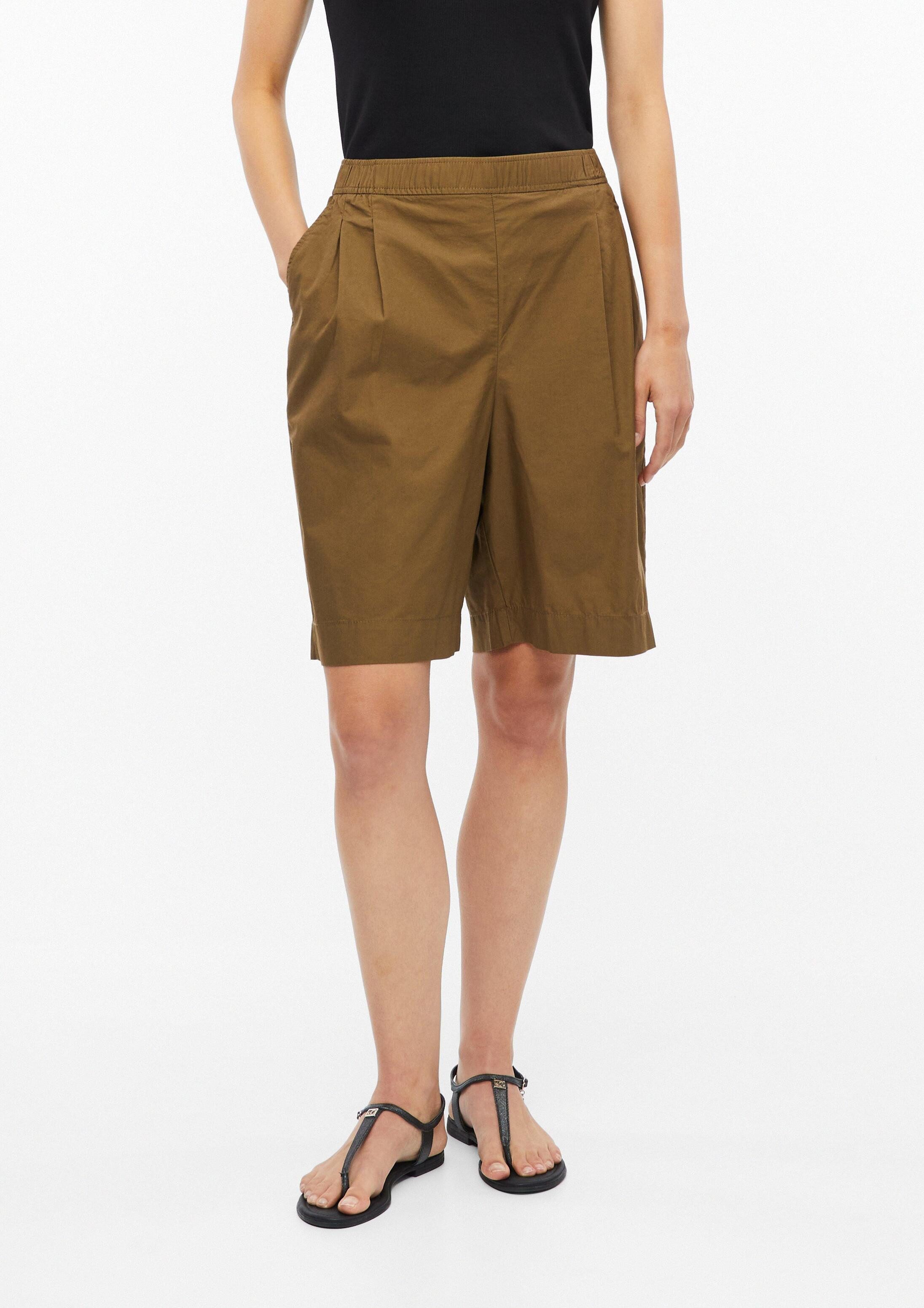s.Oliver Shorts Hose Bermudahose aus Popeline mit Falten